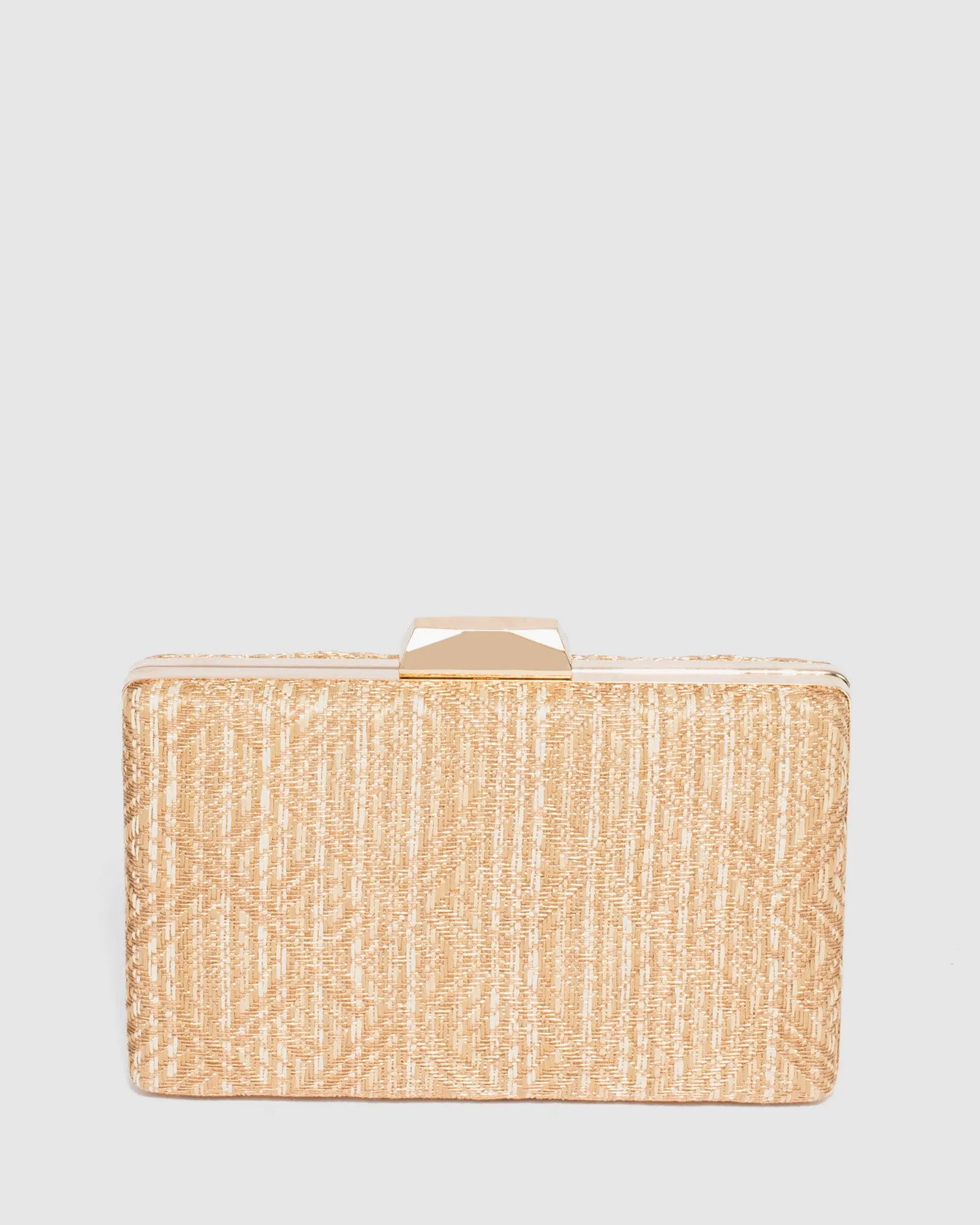 Natural Julia Hardcase Clutch Bag