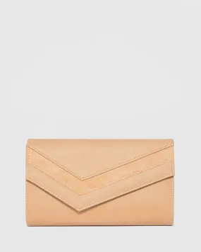 Natural Mila Arrow Clutch Bag