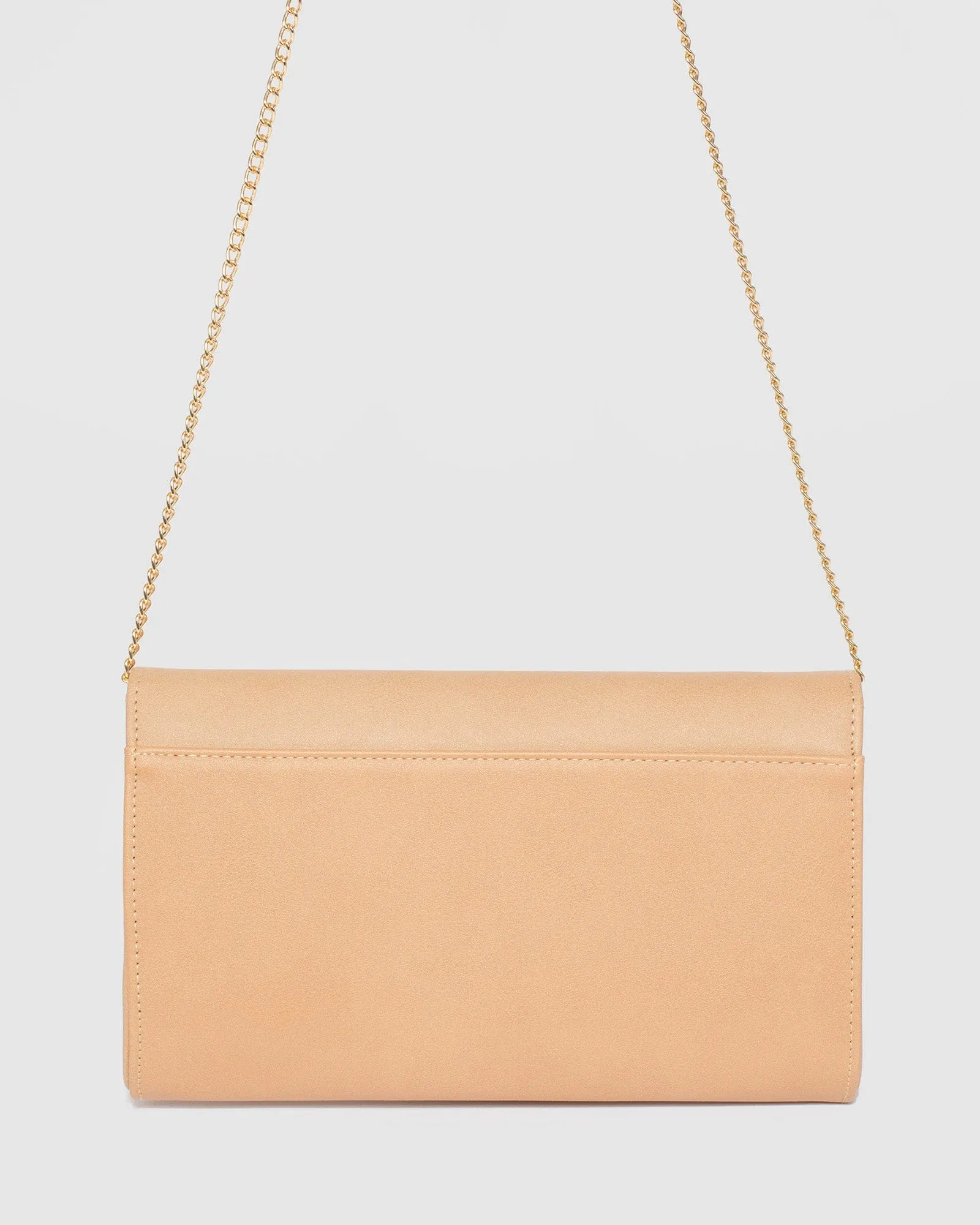 Natural Mila Arrow Clutch Bag