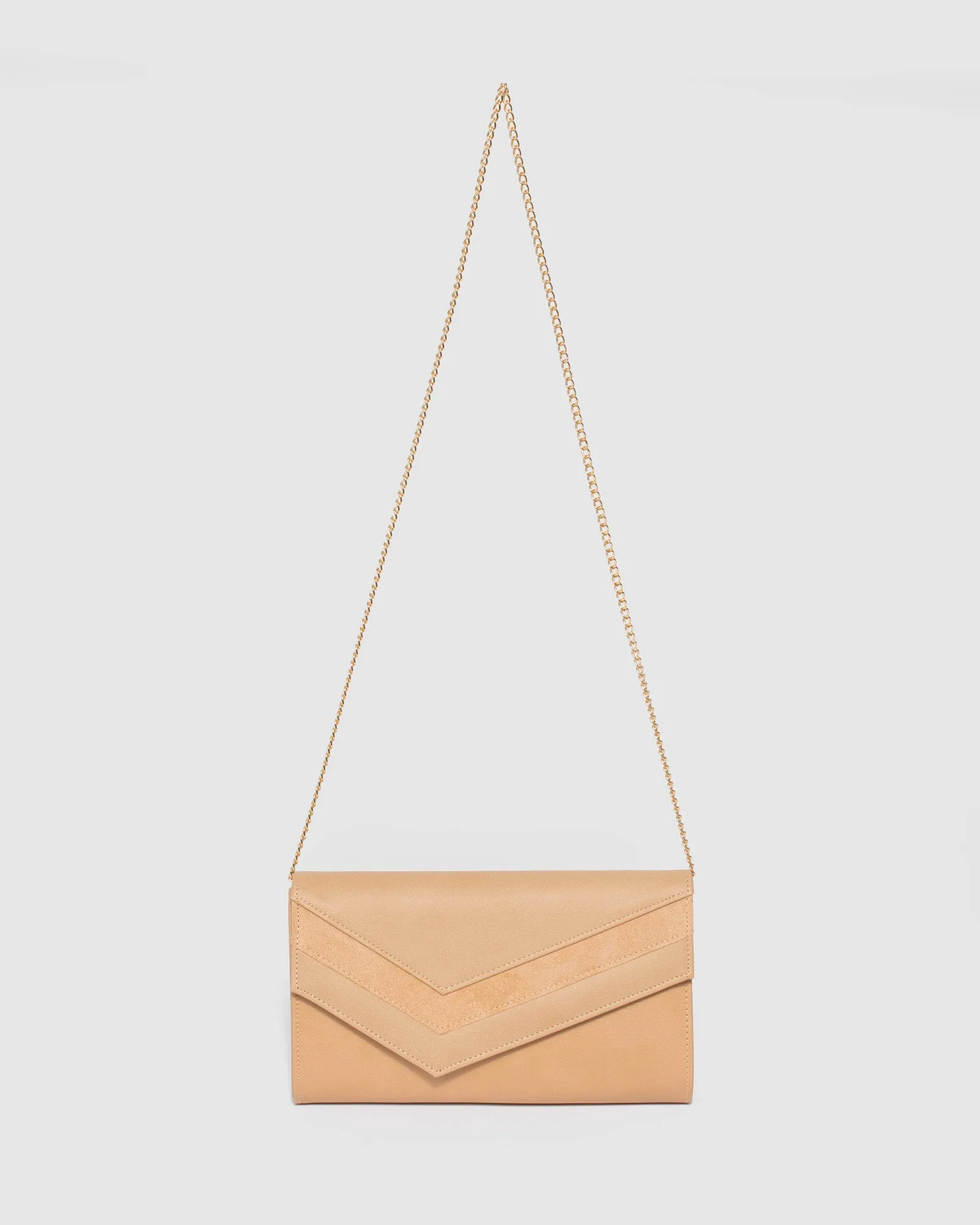 Natural Mila Arrow Clutch Bag