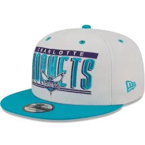 New Era Charlotte Hornets NBA 9FIFTY Retro Title Baseball Cap - White