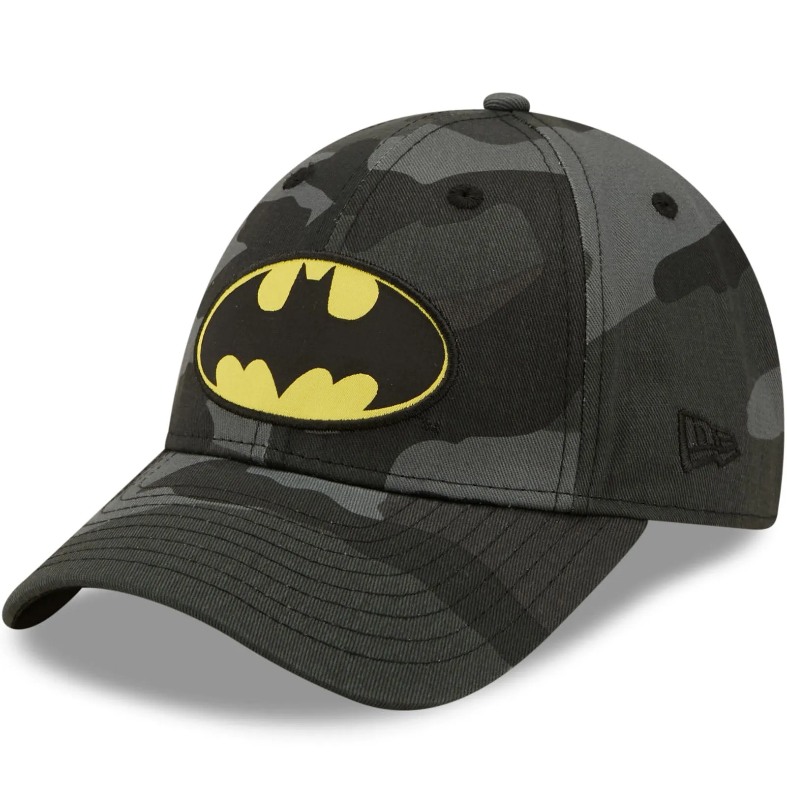 New Era Kids Batman Badge 9FORTY Adjustable Baseball Cap - Grey Camo