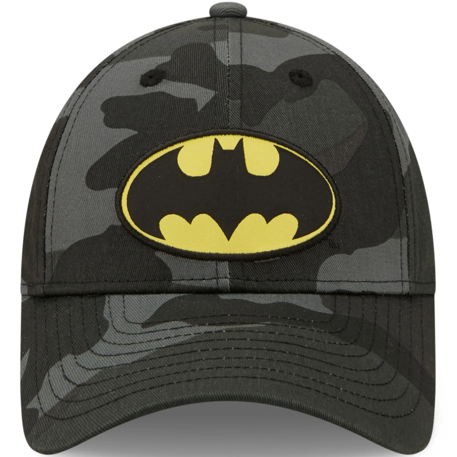 New Era Kids Batman Badge 9FORTY Adjustable Baseball Cap - Grey Camo