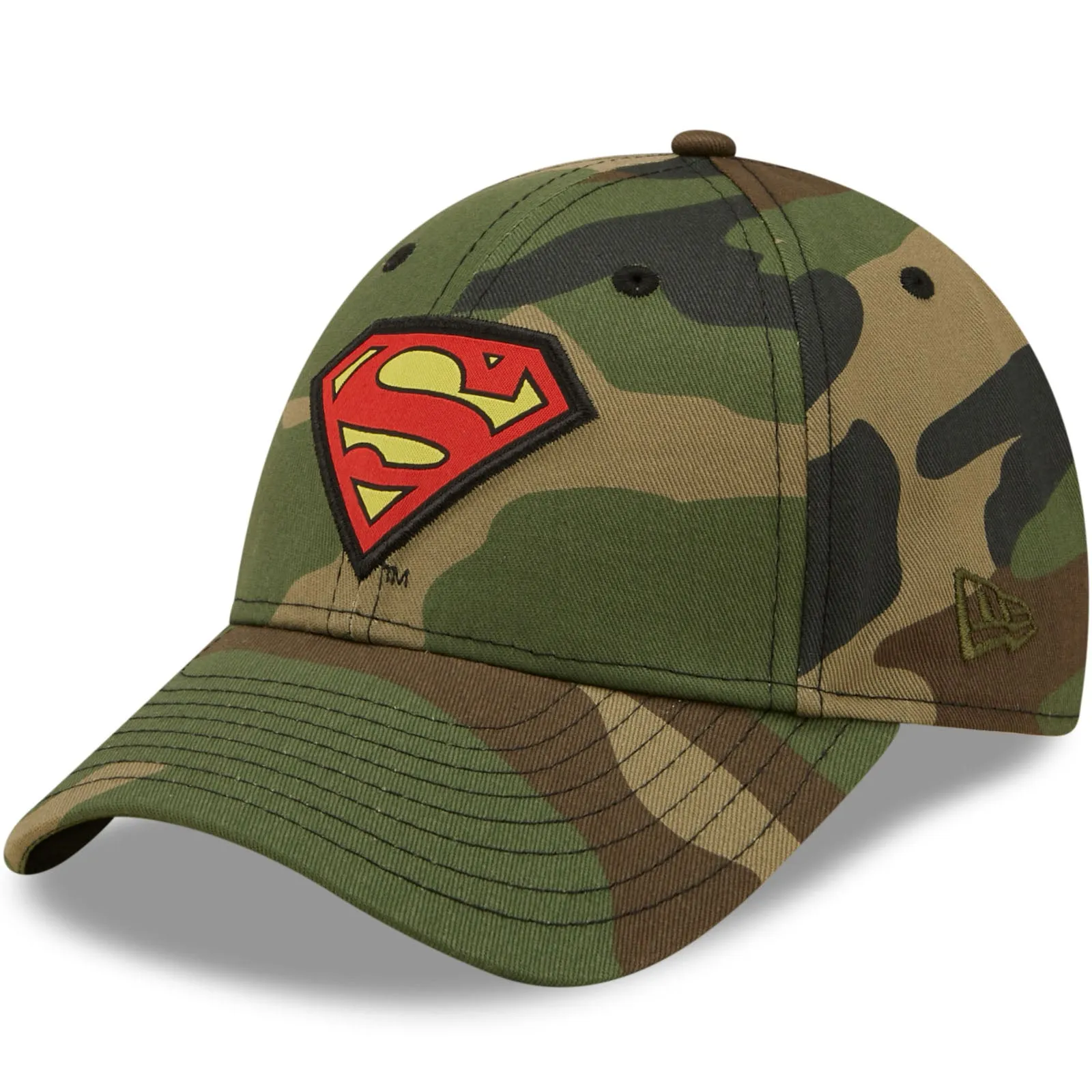 New Era Kids Superman Badge 9FORTY Adjustable Baseball Cap - Green Camo