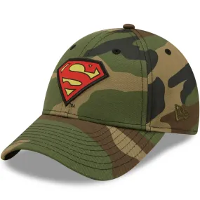 New Era Kids Superman Badge 9FORTY Adjustable Baseball Cap - Green Camo