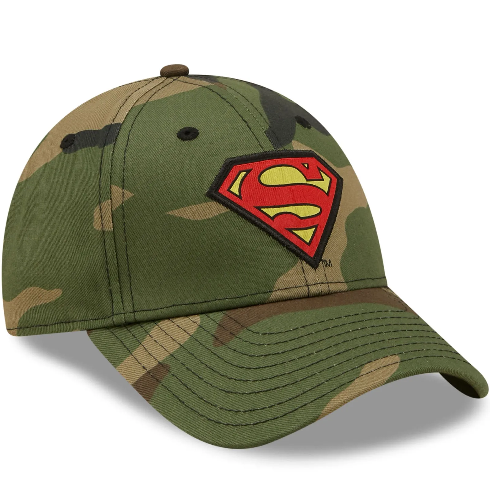 New Era Kids Superman Badge 9FORTY Adjustable Baseball Cap - Green Camo