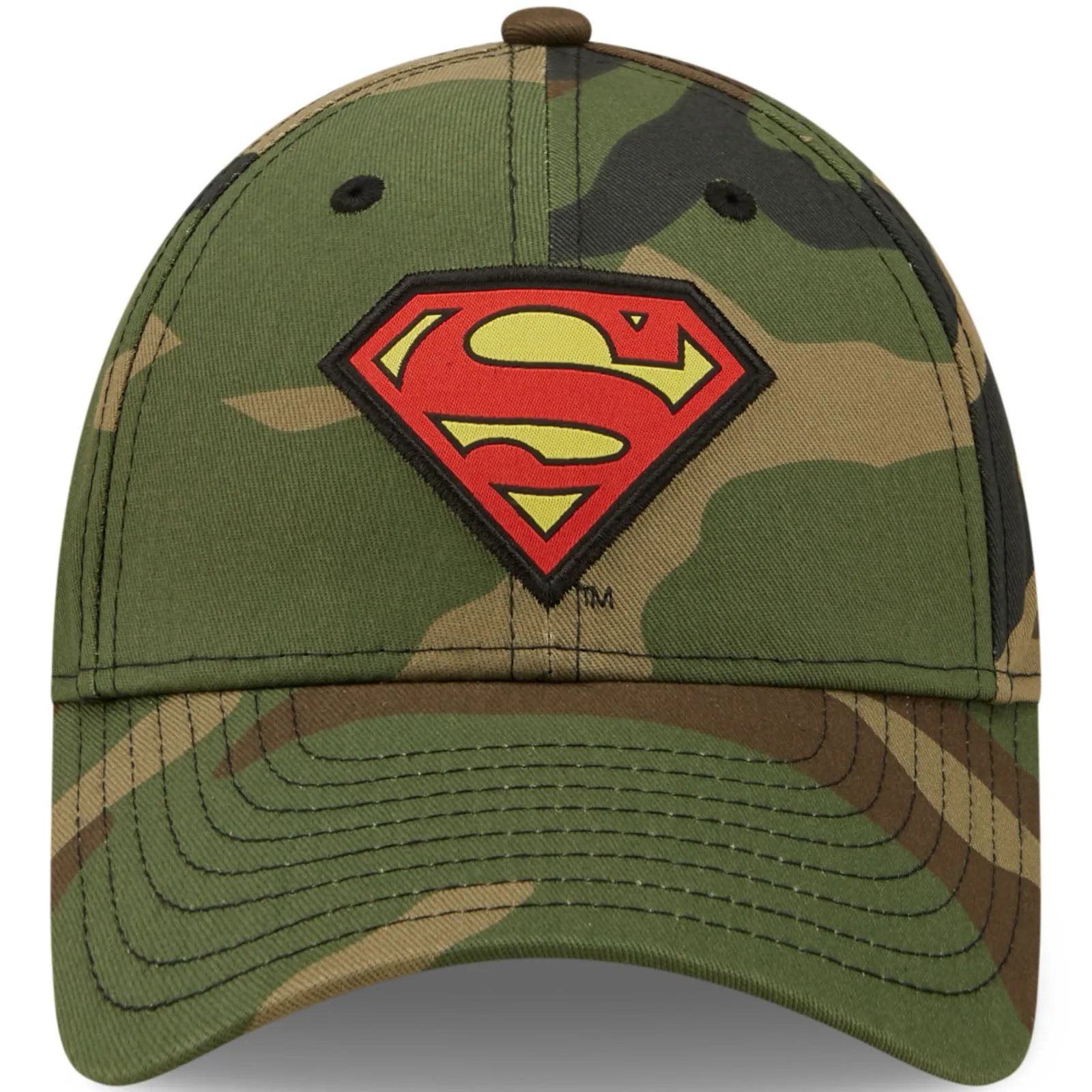 New Era Kids Superman Badge 9FORTY Adjustable Baseball Cap - Green Camo