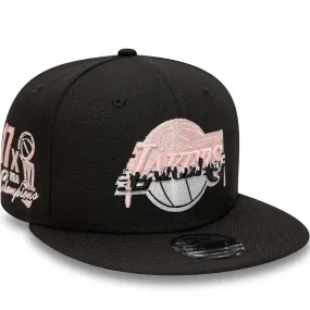 New Era LA Lakers 9FIFTY NBA Team Drip Baseball Cap - Black