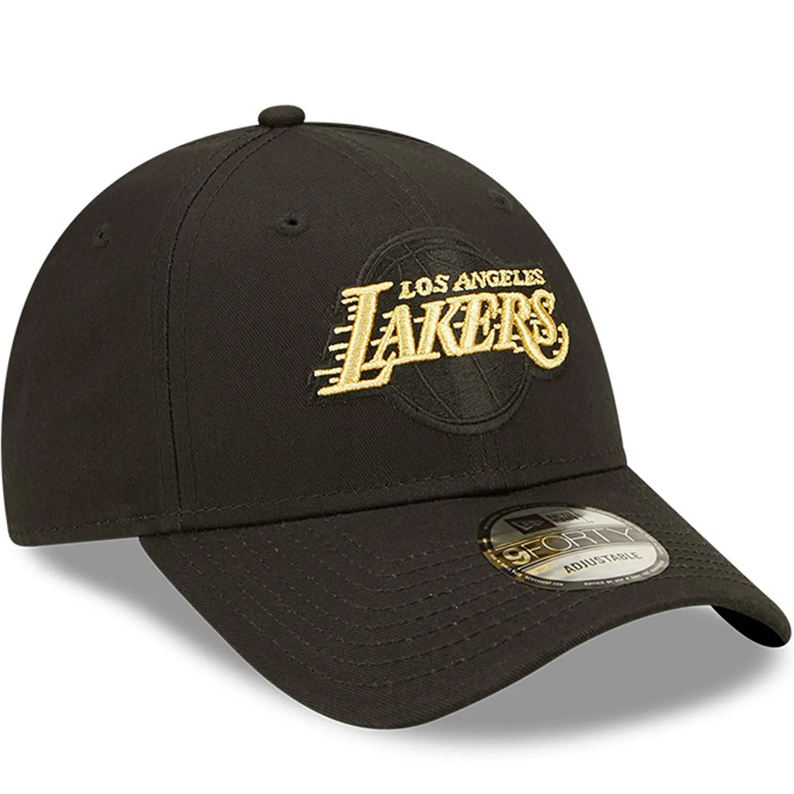 New Era LA Lakers 9FORTY Metallic Baseball Cap  - Black