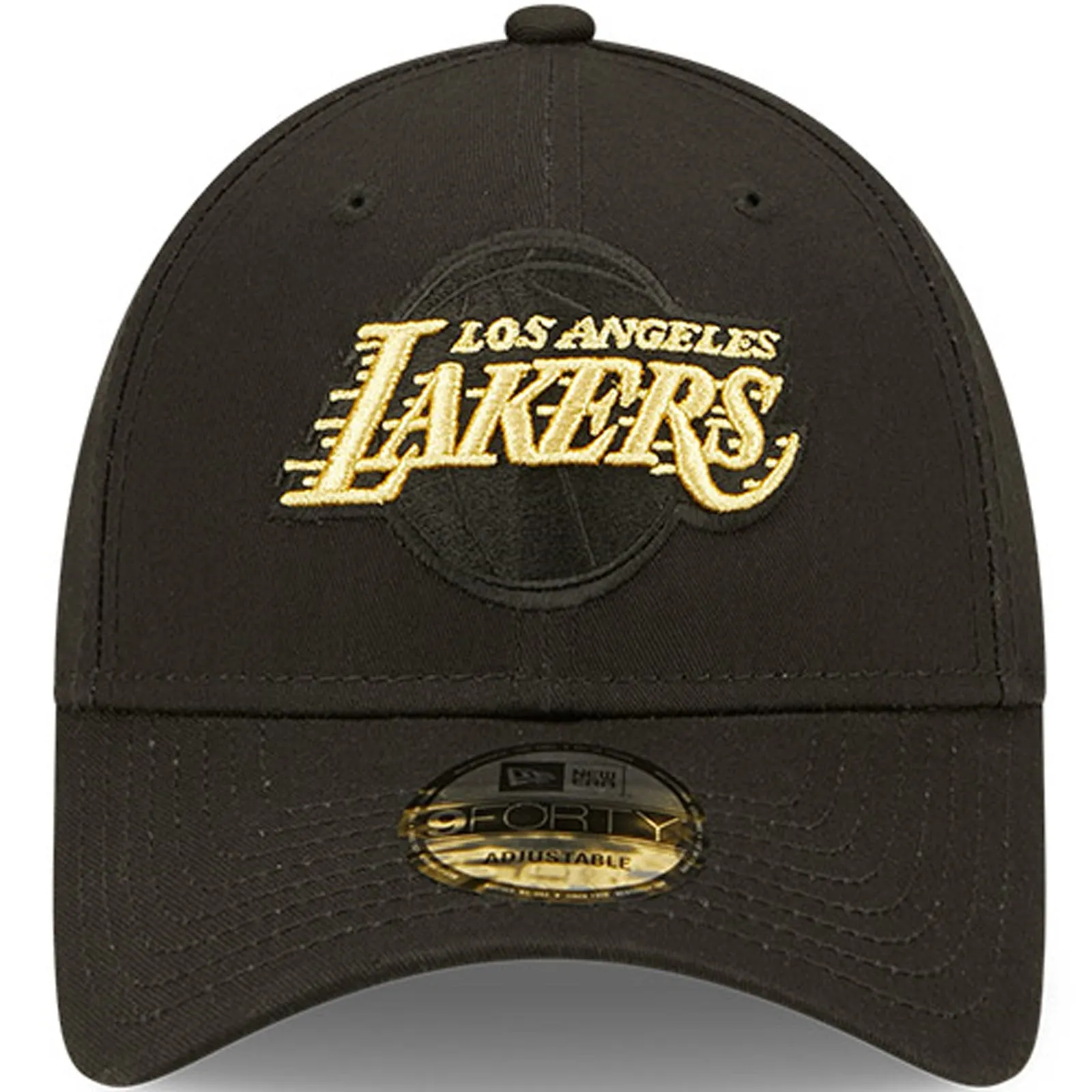 New Era LA Lakers 9FORTY Metallic Baseball Cap  - Black