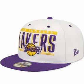 New Era LA Lakers NBA 9FIFTY Retro Title Baseball Cap - White