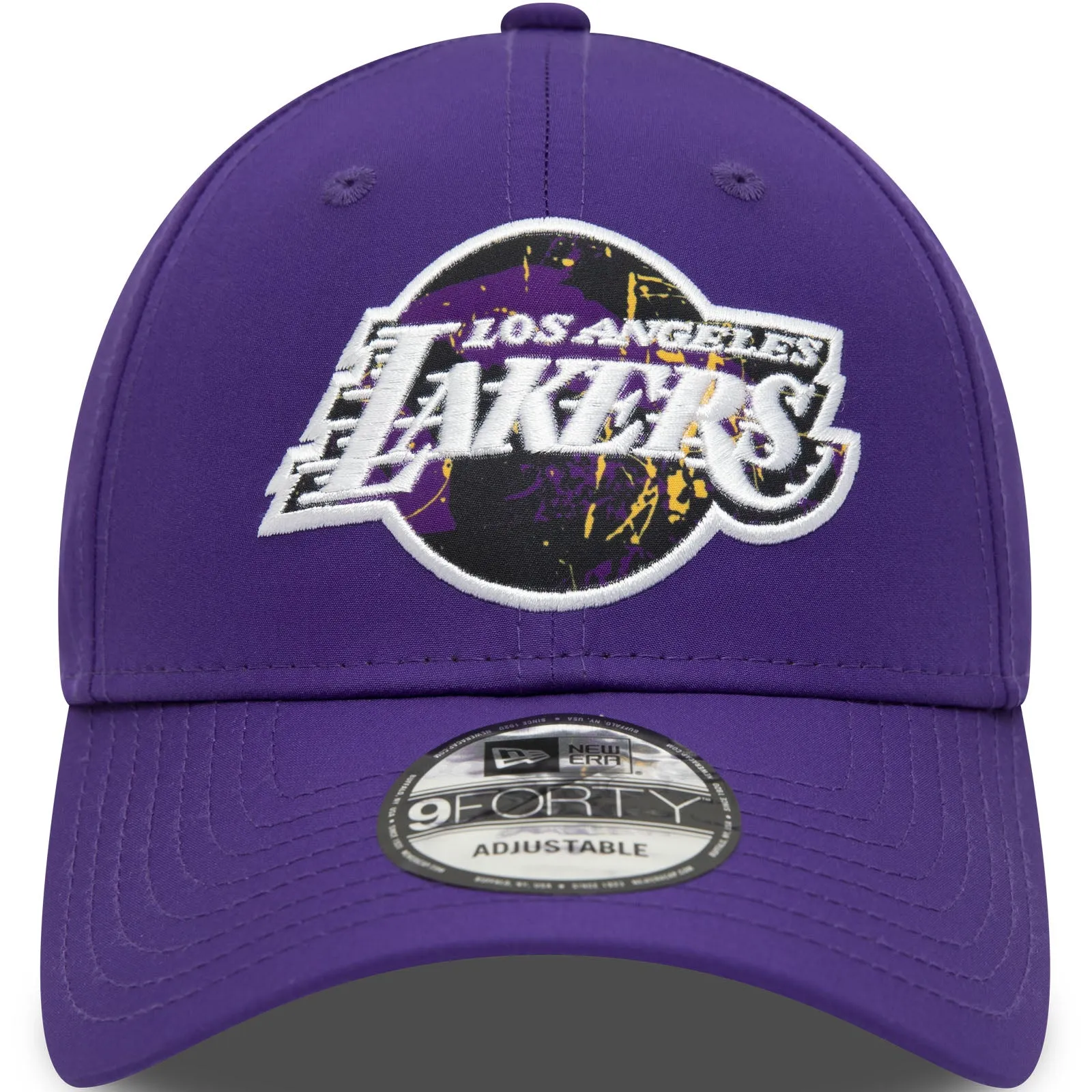 New Era Los Angeles Lakers Print Infill 9FORTY Baseball Cap - Black