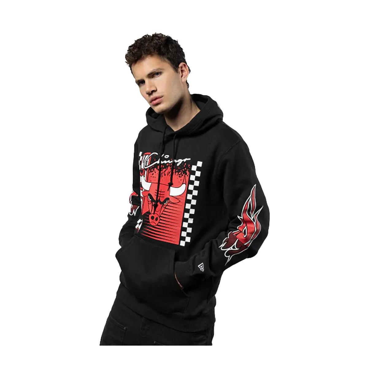 New Era Mens NBA Chicago Bulls 2024 Rally Drive OTC Hoodie 60491849 OTC Black