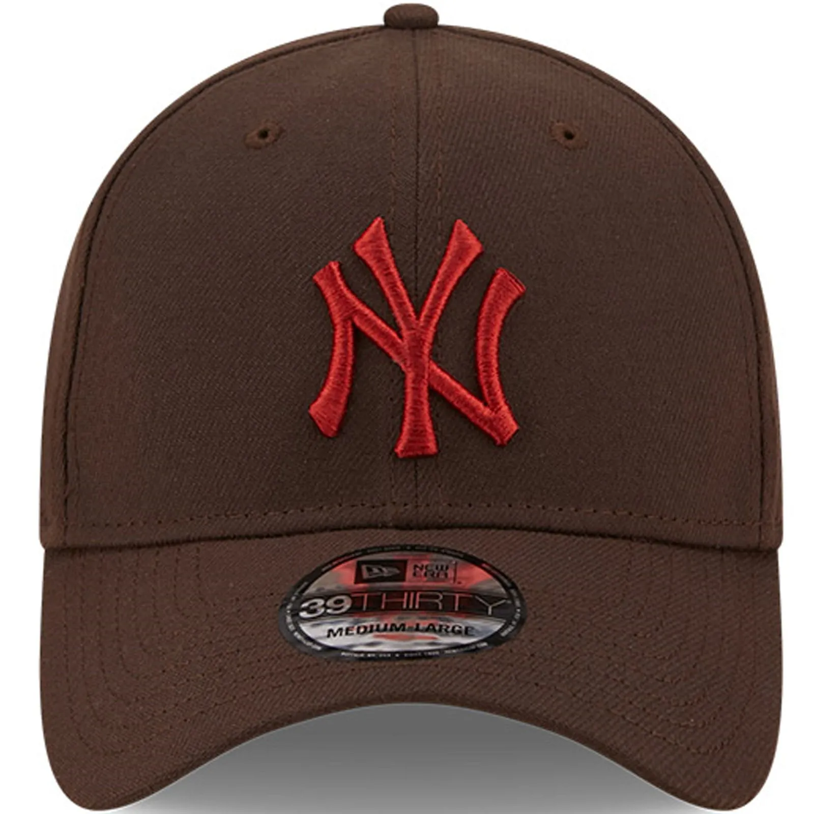 New Era Mens New York Yankees MLB 39THIRTY League Essential Baseball Cap - Brown