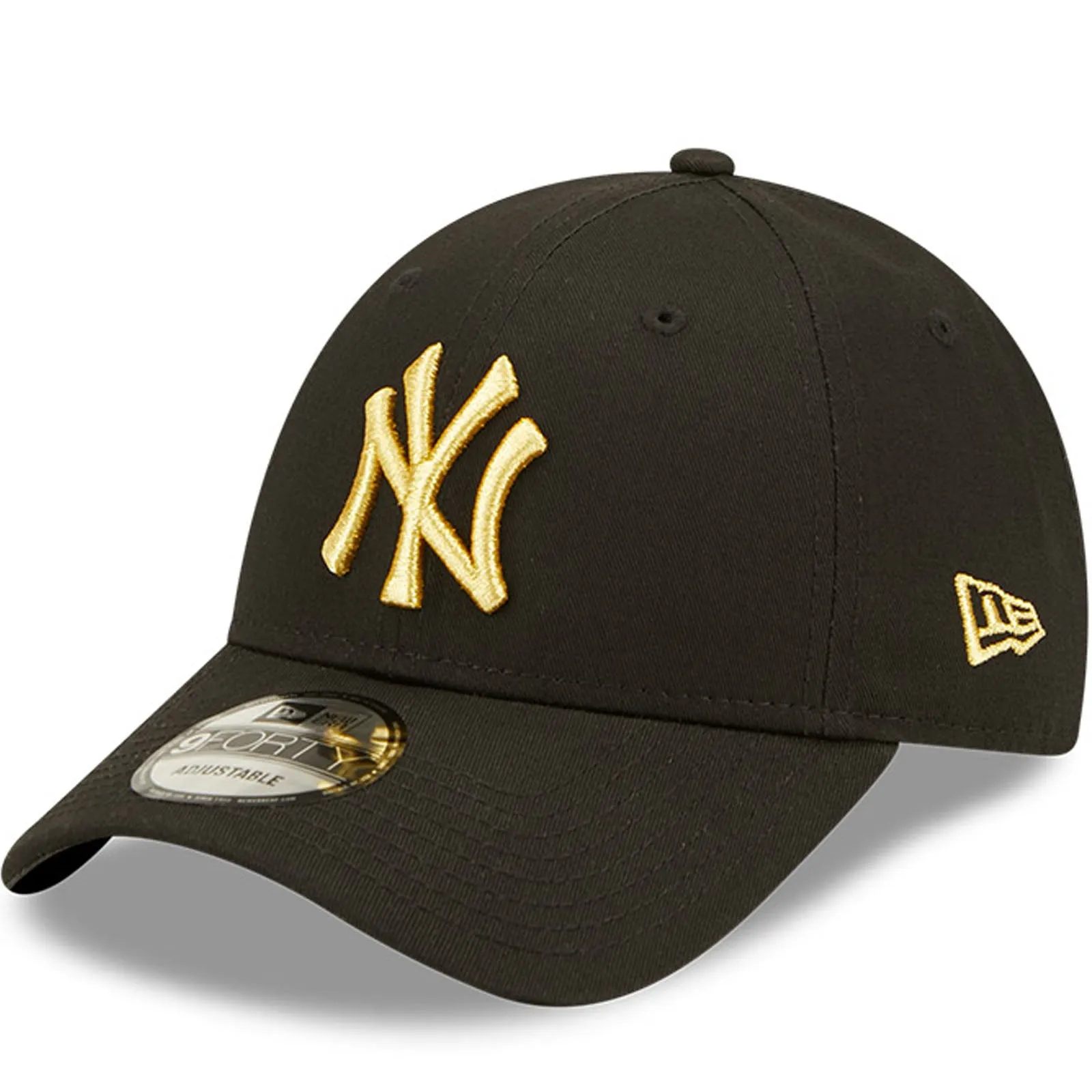 New Era New York Yankees 9FORTY Metallic Baseball Cap  - Black