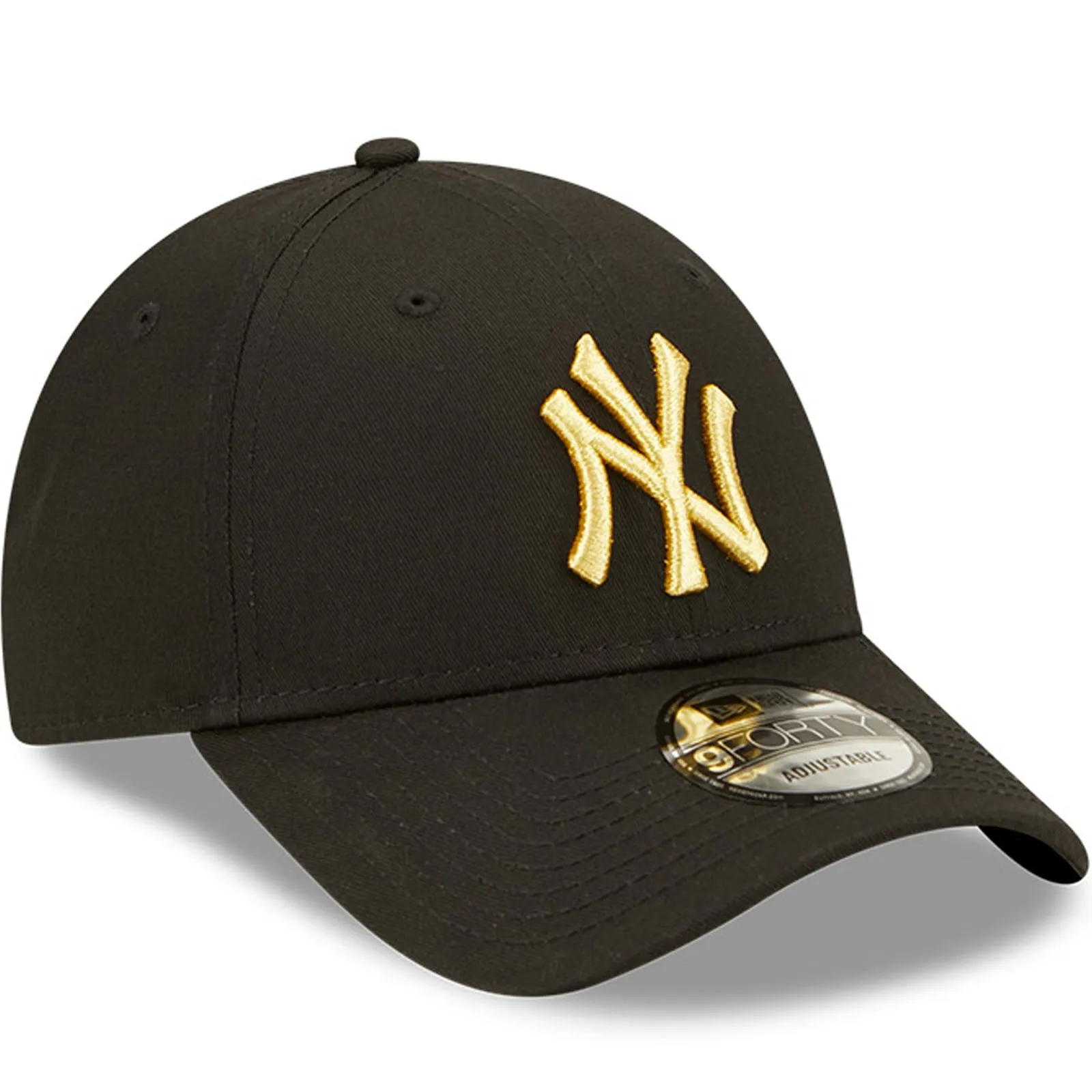 New Era New York Yankees 9FORTY Metallic Baseball Cap  - Black