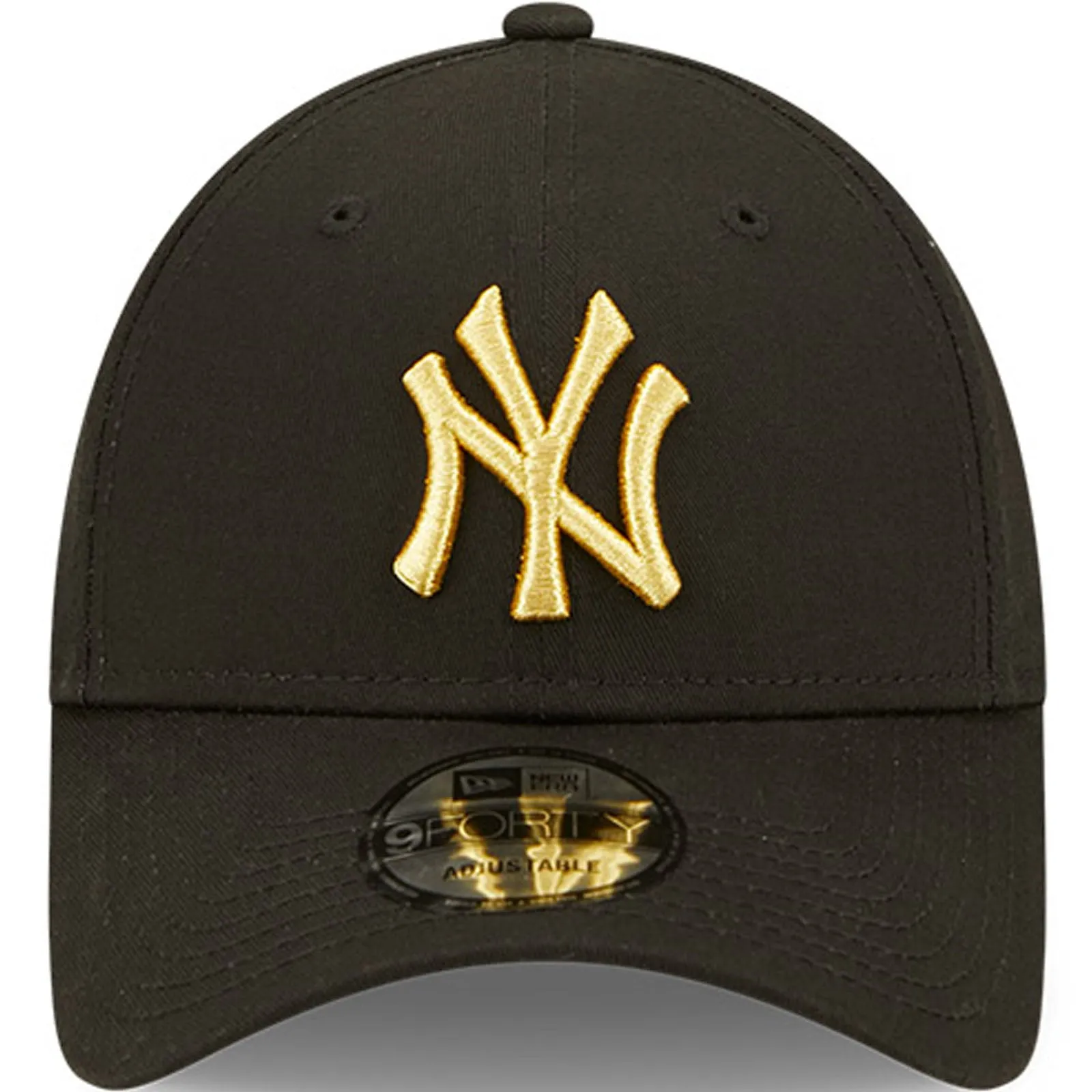 New Era New York Yankees 9FORTY Metallic Baseball Cap  - Black