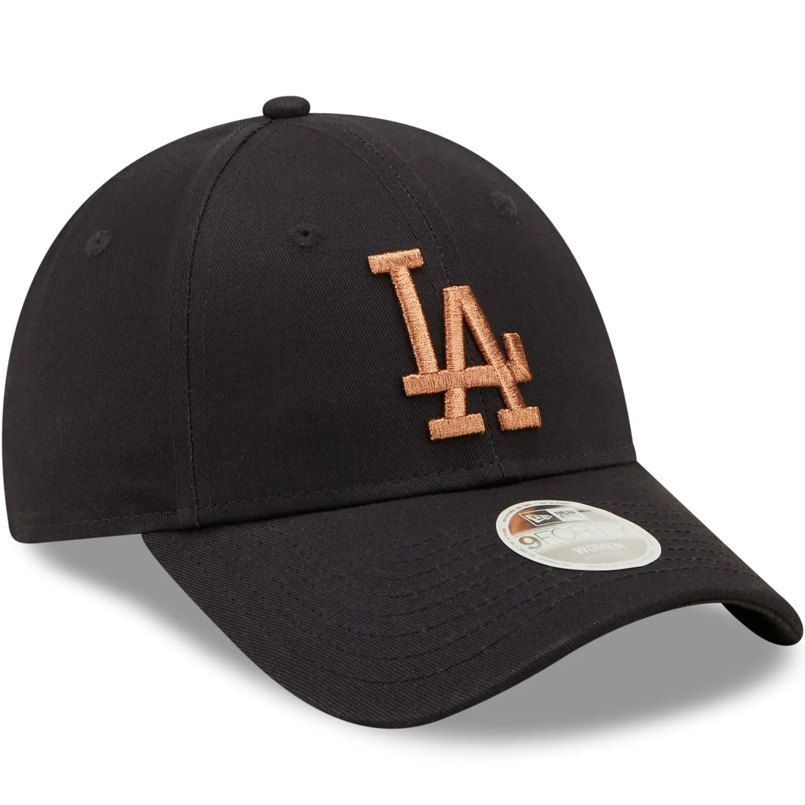 New Era Womens 9FORTY Los Angeles MLB Metallic Logo Baseball Cap - Navy