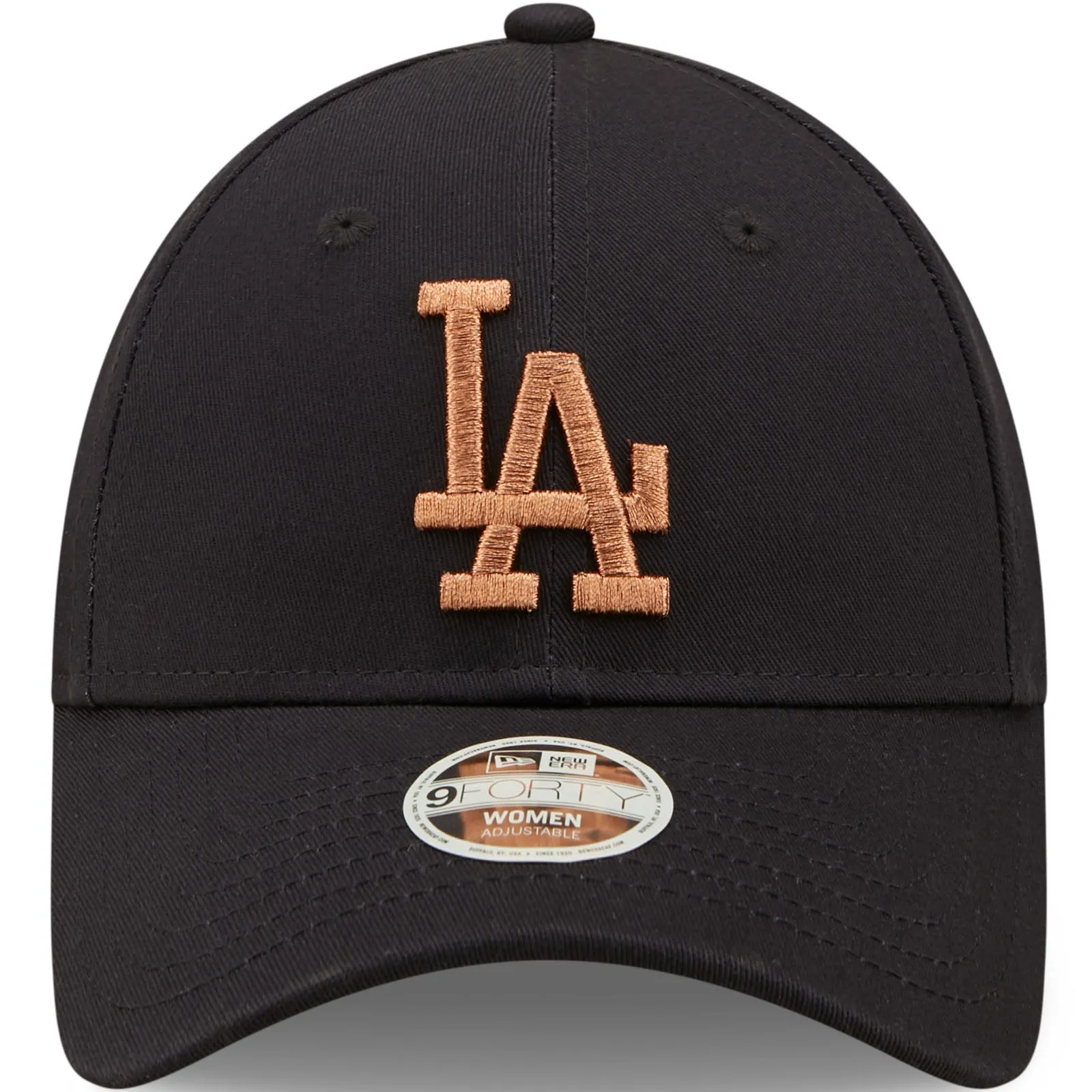 New Era Womens 9FORTY Los Angeles MLB Metallic Logo Baseball Cap - Navy