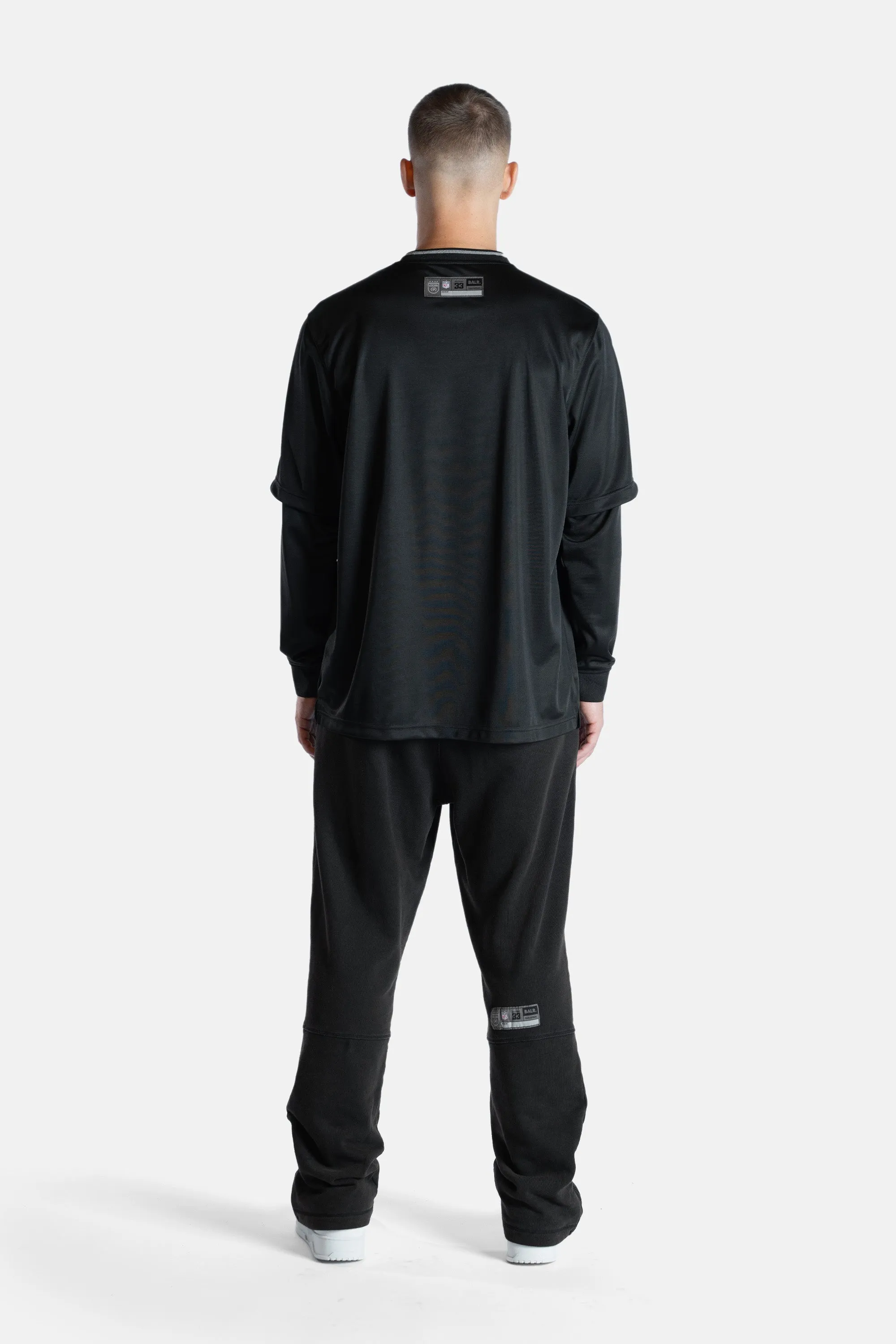 NFL x BALR. Relaxed Football Jersey Jet Black