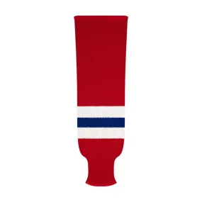 NHL Pattern 9800 Knit Hockey Socks: Montreal Canadiens Red