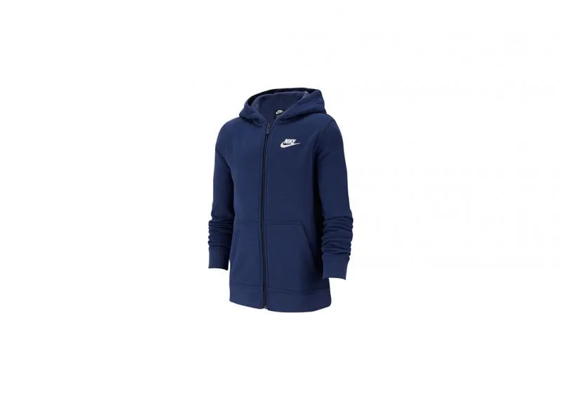 Nike - Boys - NSW Full-Zip Club Hoodie - Midnight Navy/Midnight Navy/White