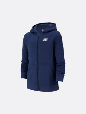 Nike - Boys - NSW Full-Zip Club Hoodie - Midnight Navy/Midnight Navy/White