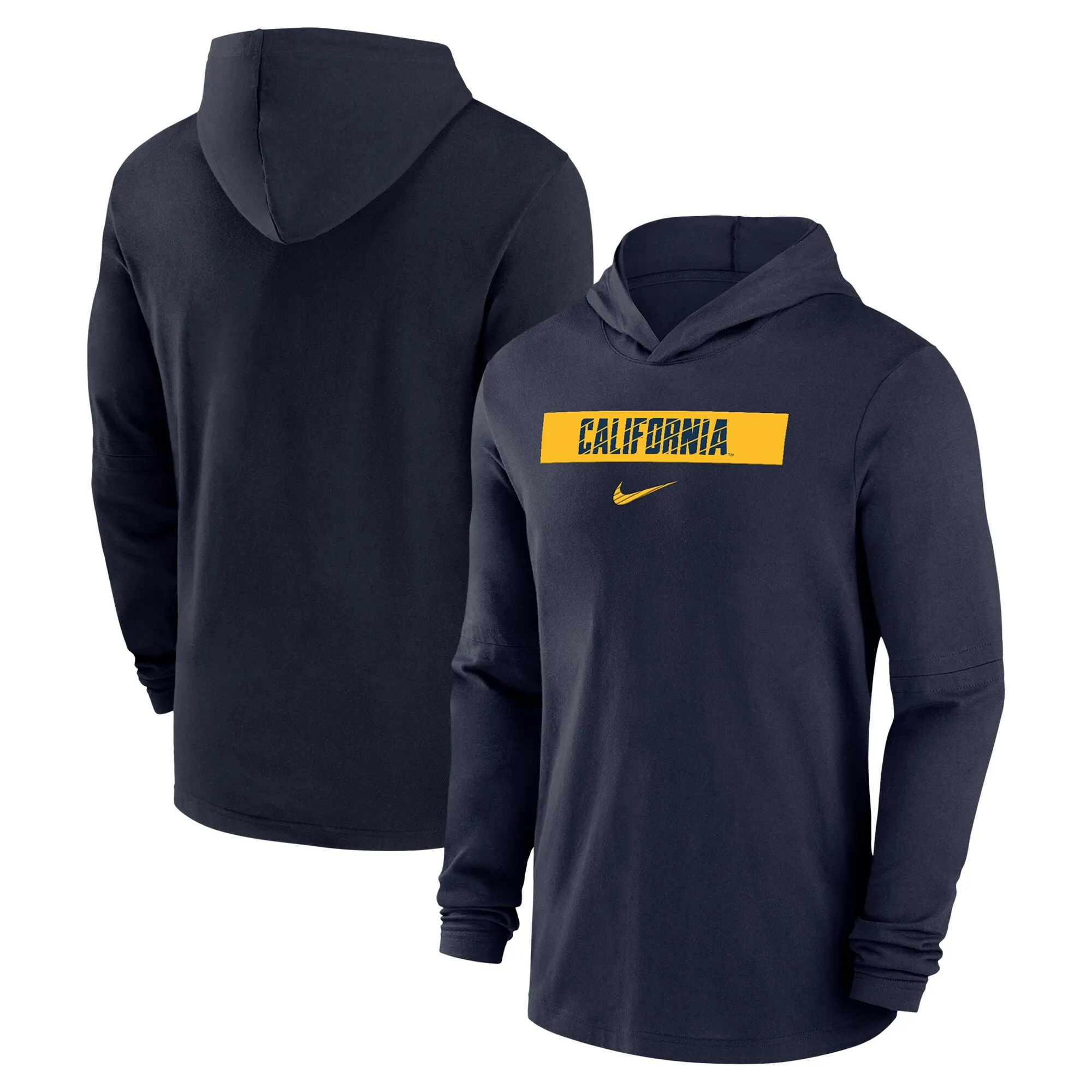 Nike Cal Bears Navy 2024 Sideline Performance Long Sleeve Hoodie Top