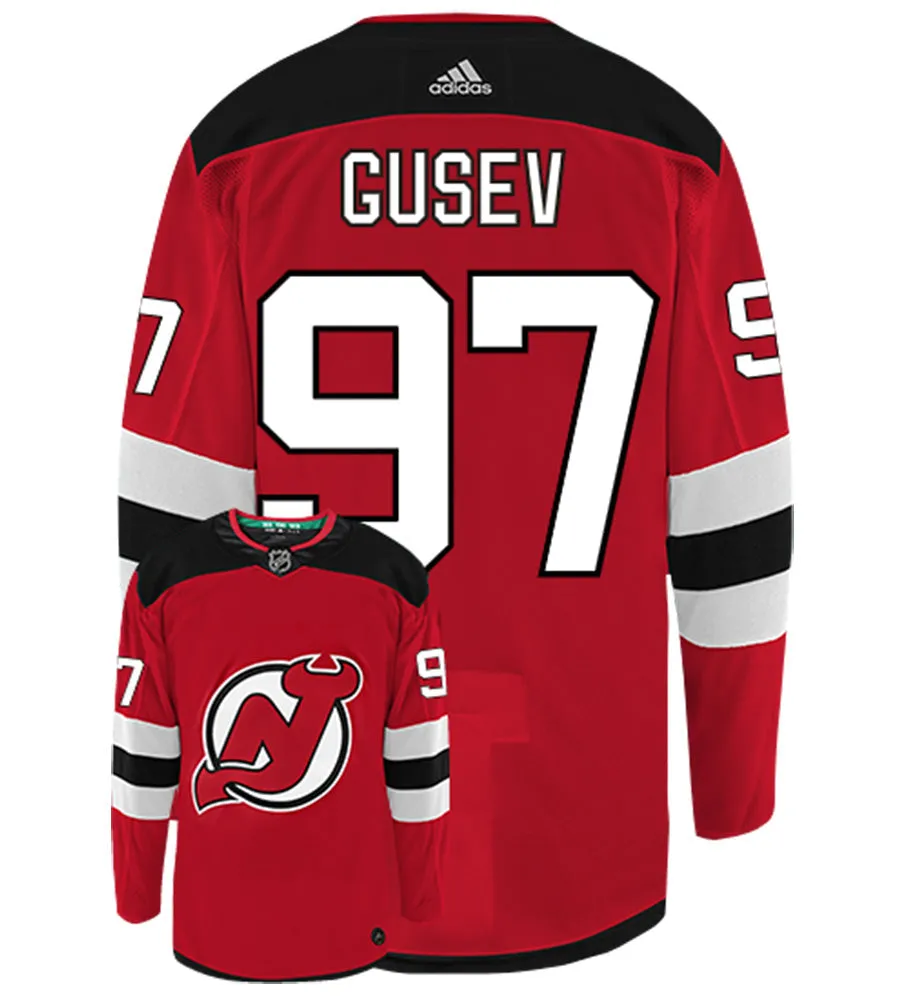 Nikita Gusev New Jersey Devils Adidas Authentic Home NHL Hockey Jersey     