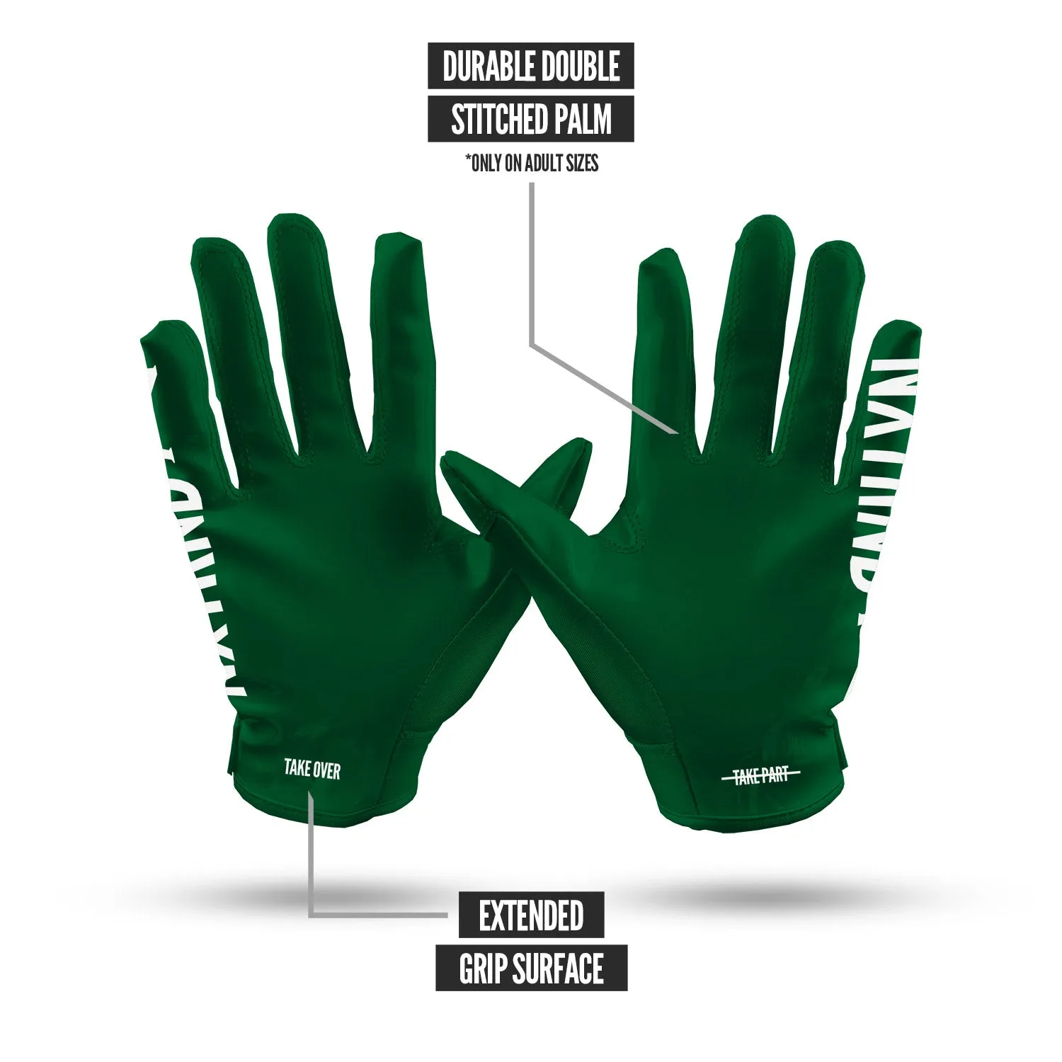 NXTRND G1 Football Gloves Dark Green