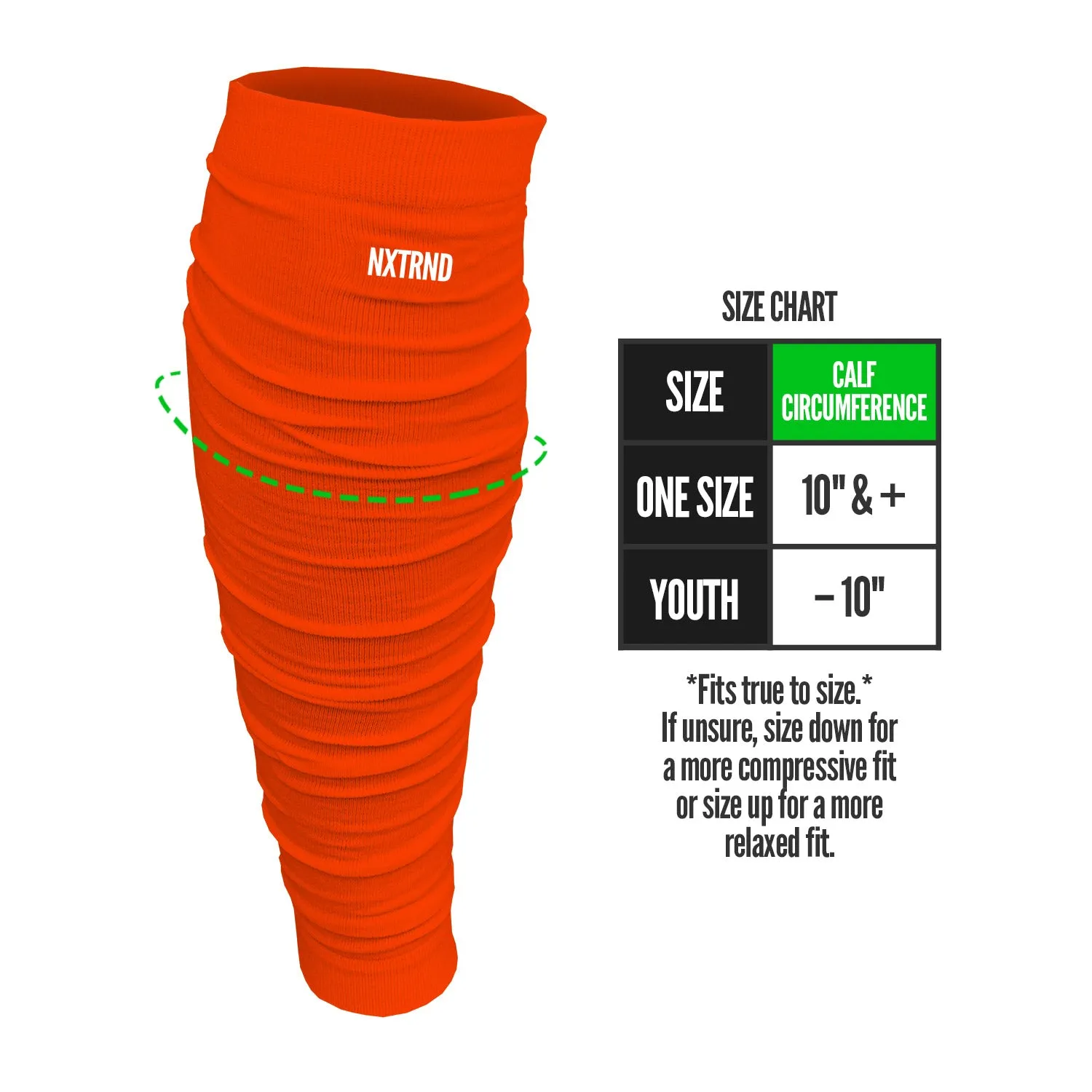 NXTRND Scrunch Football Leg Sleeves Orange