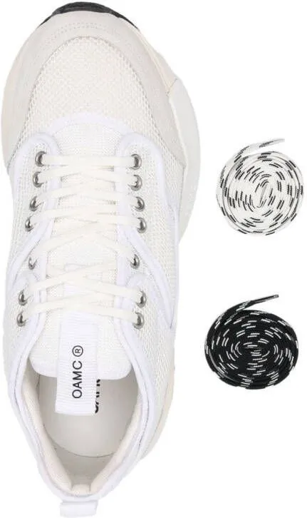 OAMC Aurora panelled low-top sneakers White