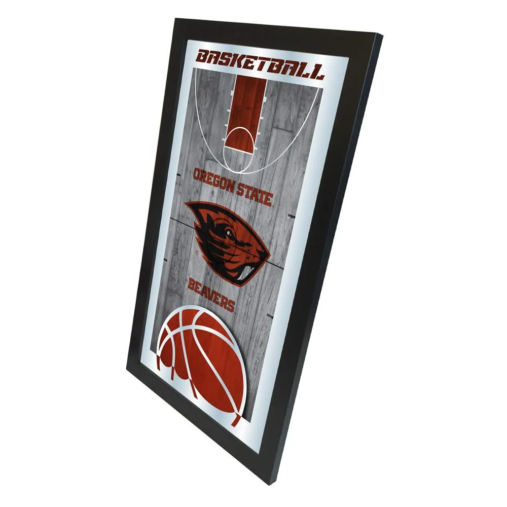 Oregon State Beavers HBS Basketball Framed Hanging Glass Wall Mirror (26x15)