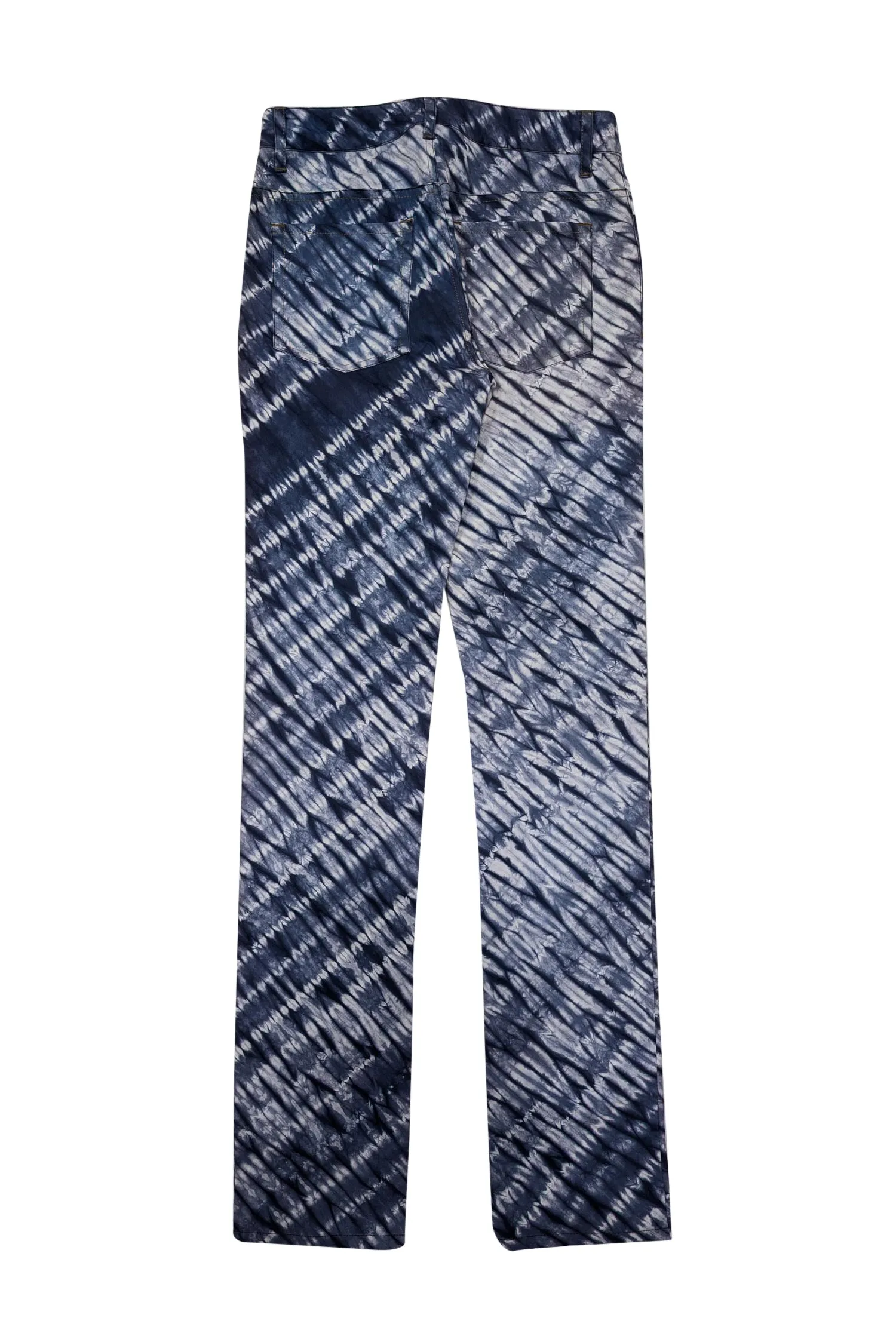 Oscar de la Renta - Navy & White Tie Dye Slim Jeans Sz 0