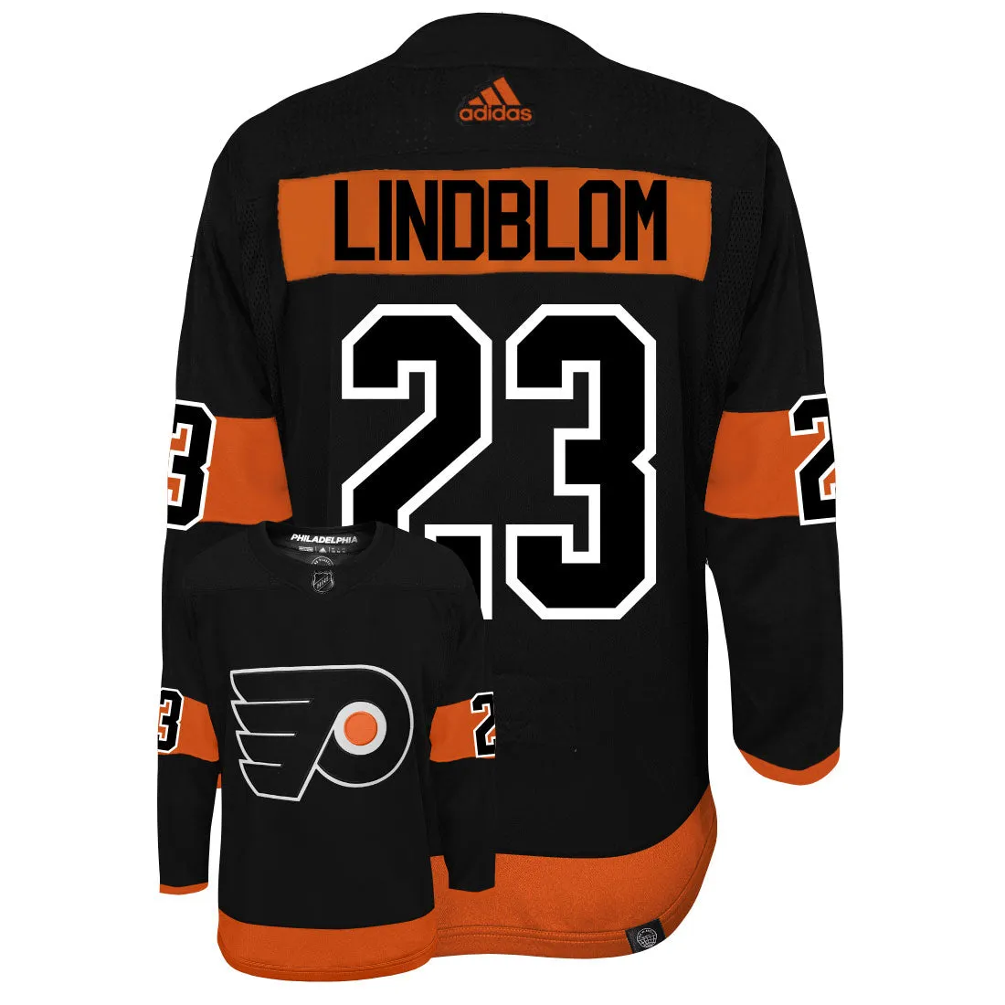 Oskar Lindblom Philadelphia Flyers Adidas Primegreen Authentic NHL Hockey Jersey     