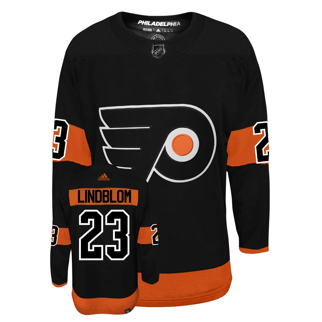 Oskar Lindblom Philadelphia Flyers Adidas Primegreen Authentic NHL Hockey Jersey     