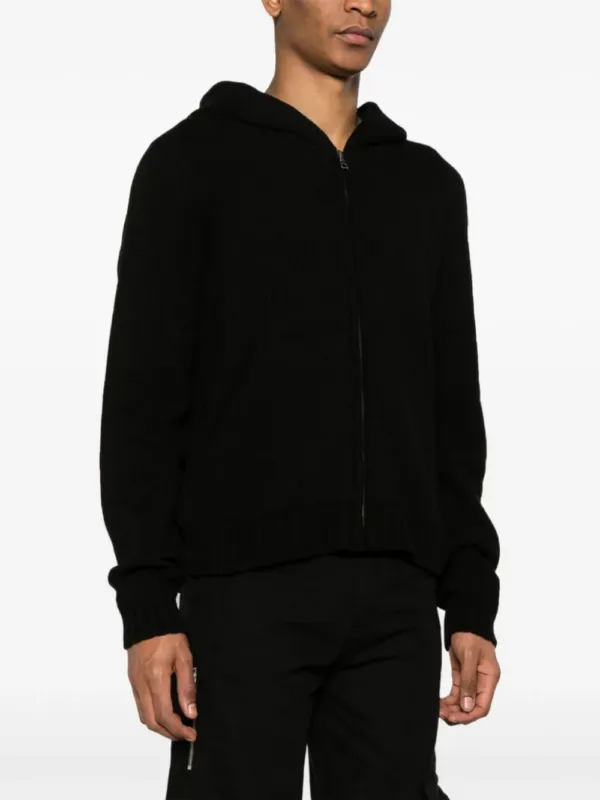 Palm Angels Curved Logo Zip Up Hoodie | Luxury and style at your fingertips