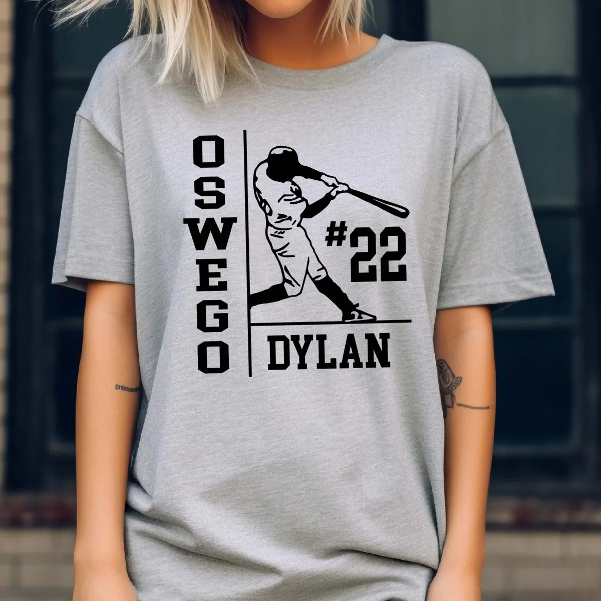 Personalized Baseball Name Number Team Tee