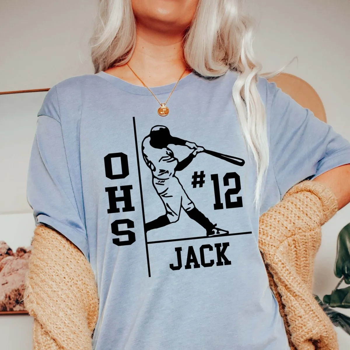 Personalized Baseball Name Number Team Tee