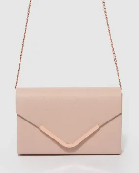 Pink Lila Envelope Clutch Bag