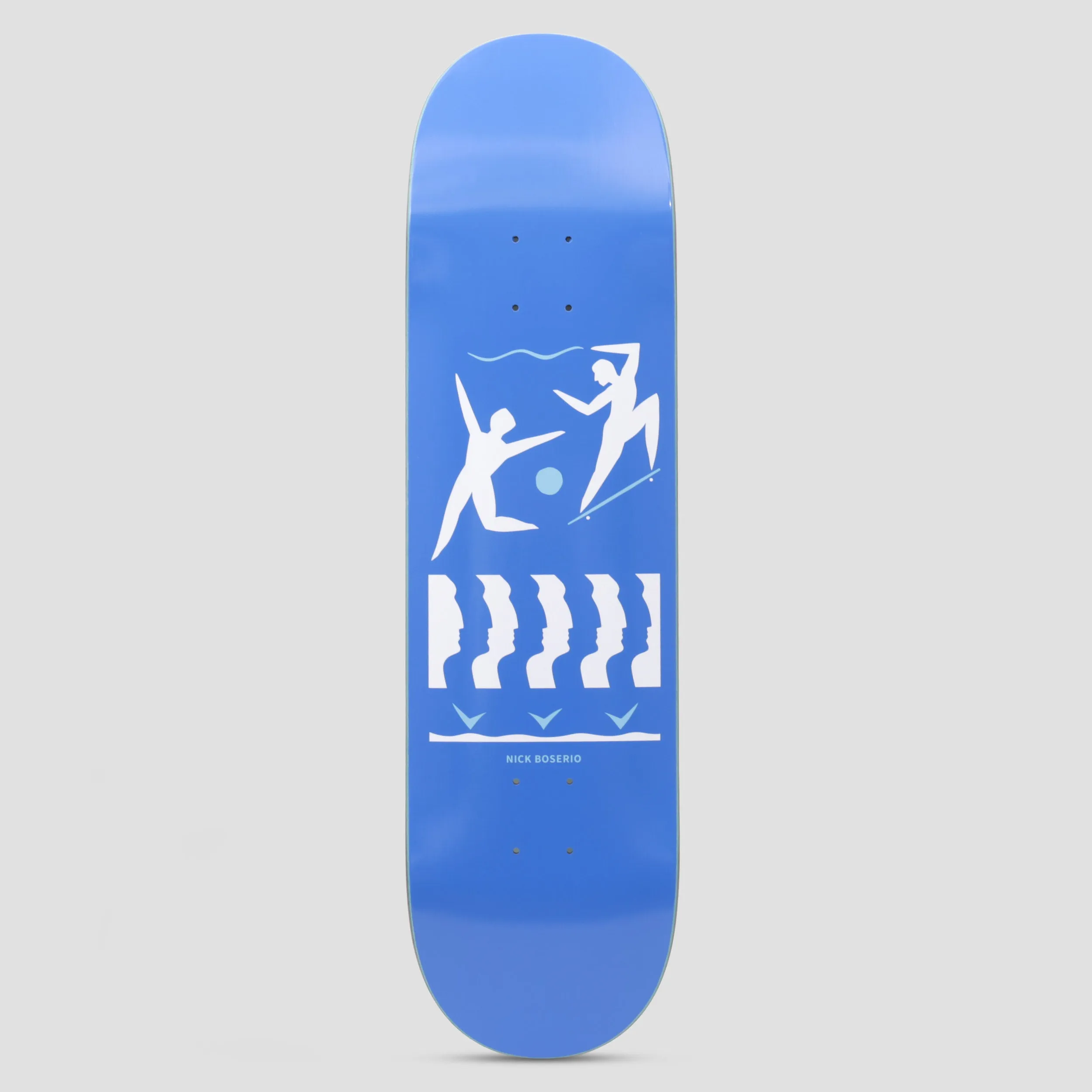 Polar 8.375 Nick Boserio Cut Out Skateboard Deck Blue