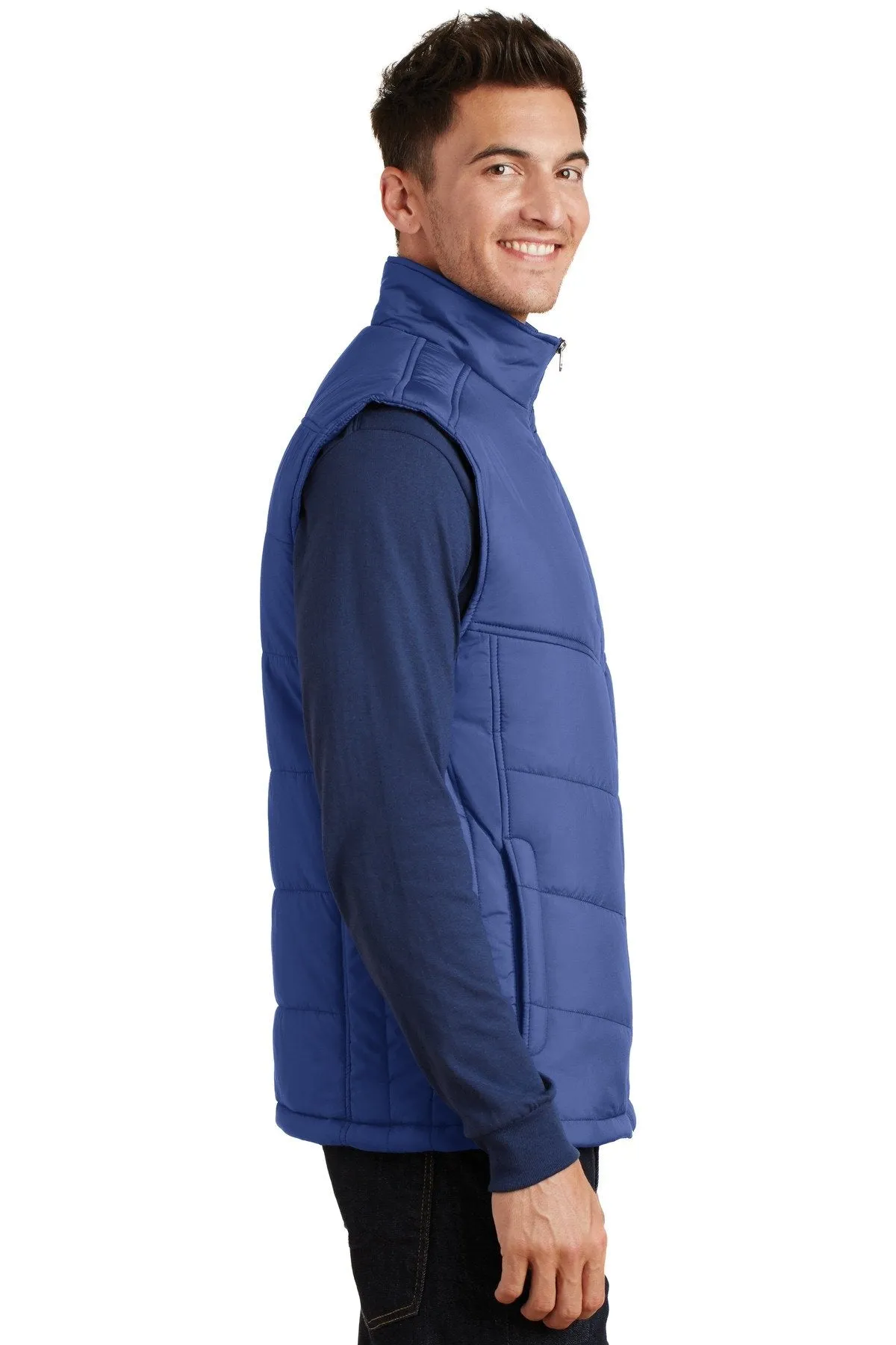 Port Authority Puffy Vest J709 Mediterranean Blue/Black