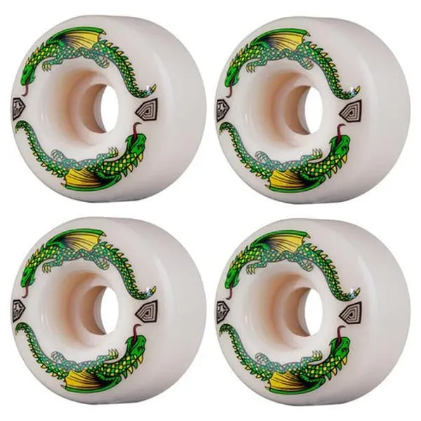 Powell Dragon Formula Skateboard Wheels Off White 93A Dragons V1 54mm x 32mm