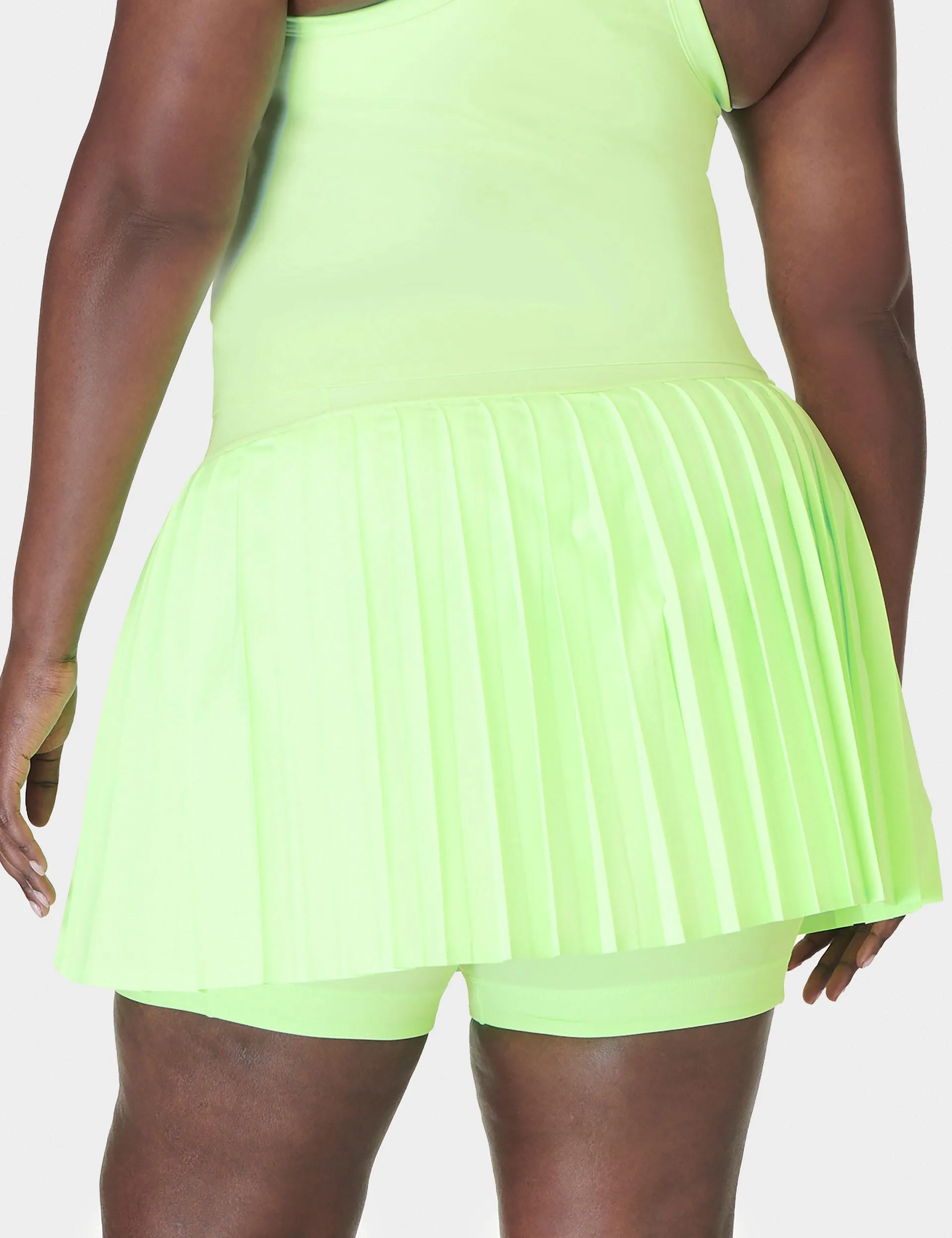 Power Match Point Pleat Tennis Skort - Matcha Green