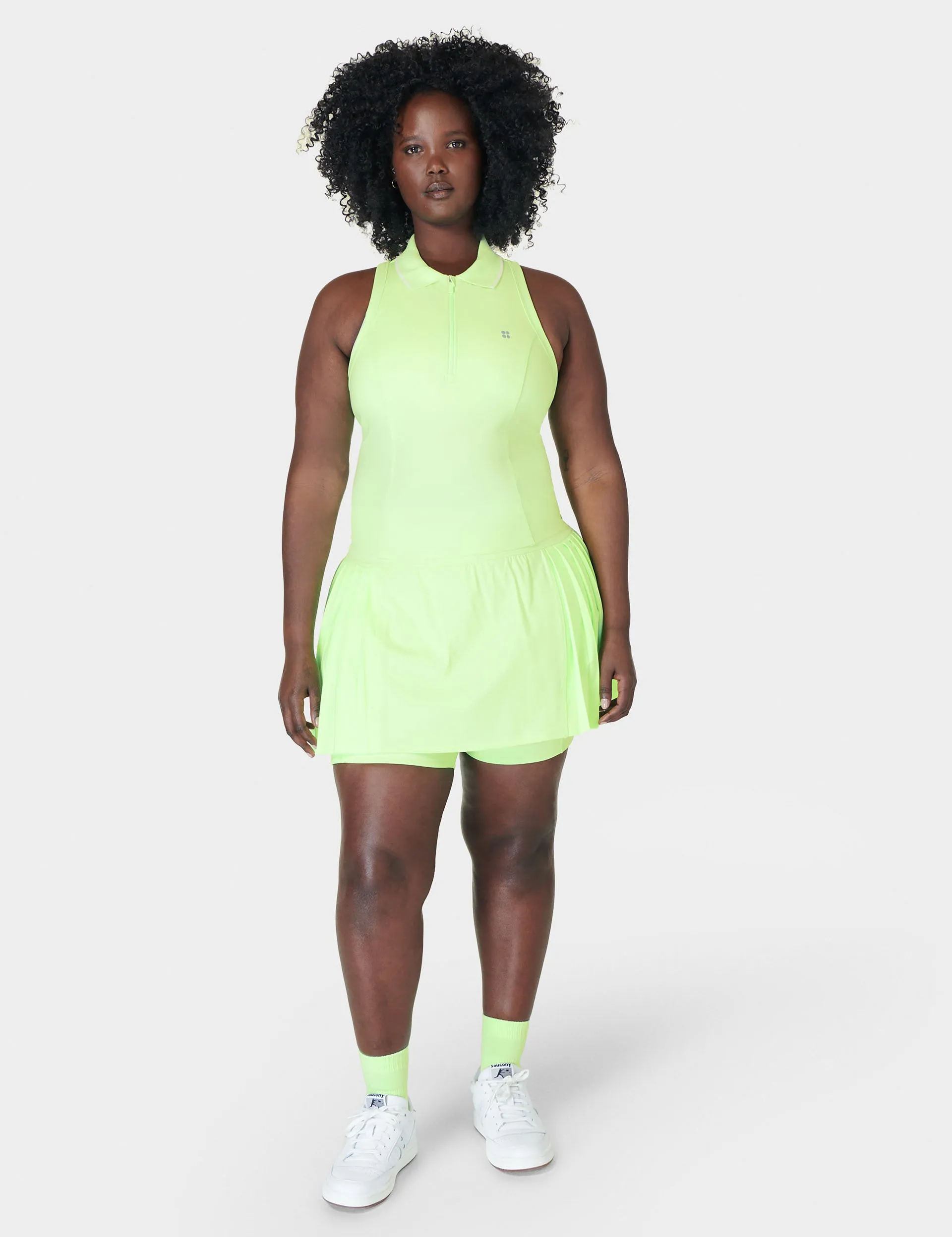 Power Match Point Pleat Tennis Skort - Matcha Green