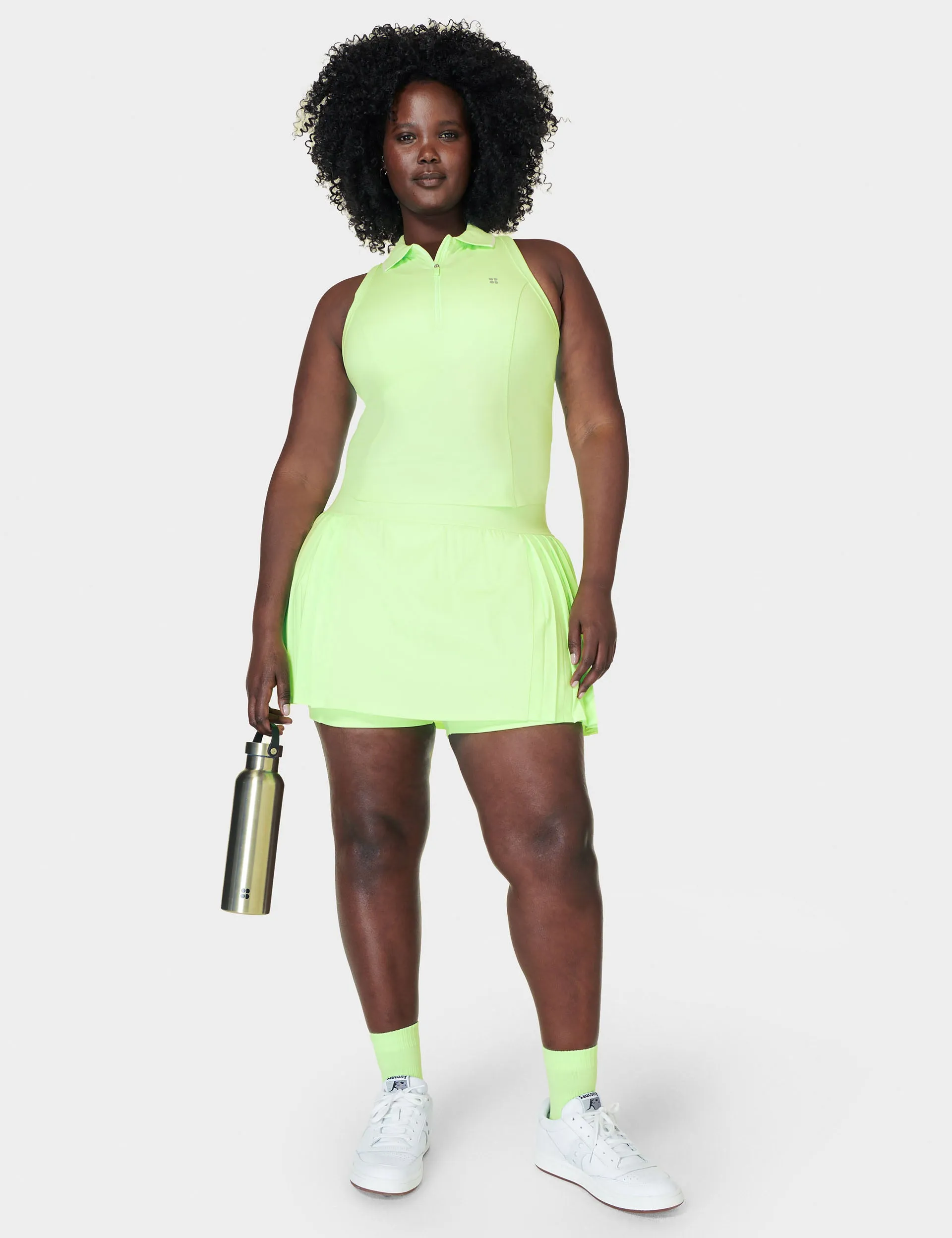 Power Match Point Pleat Tennis Skort - Matcha Green