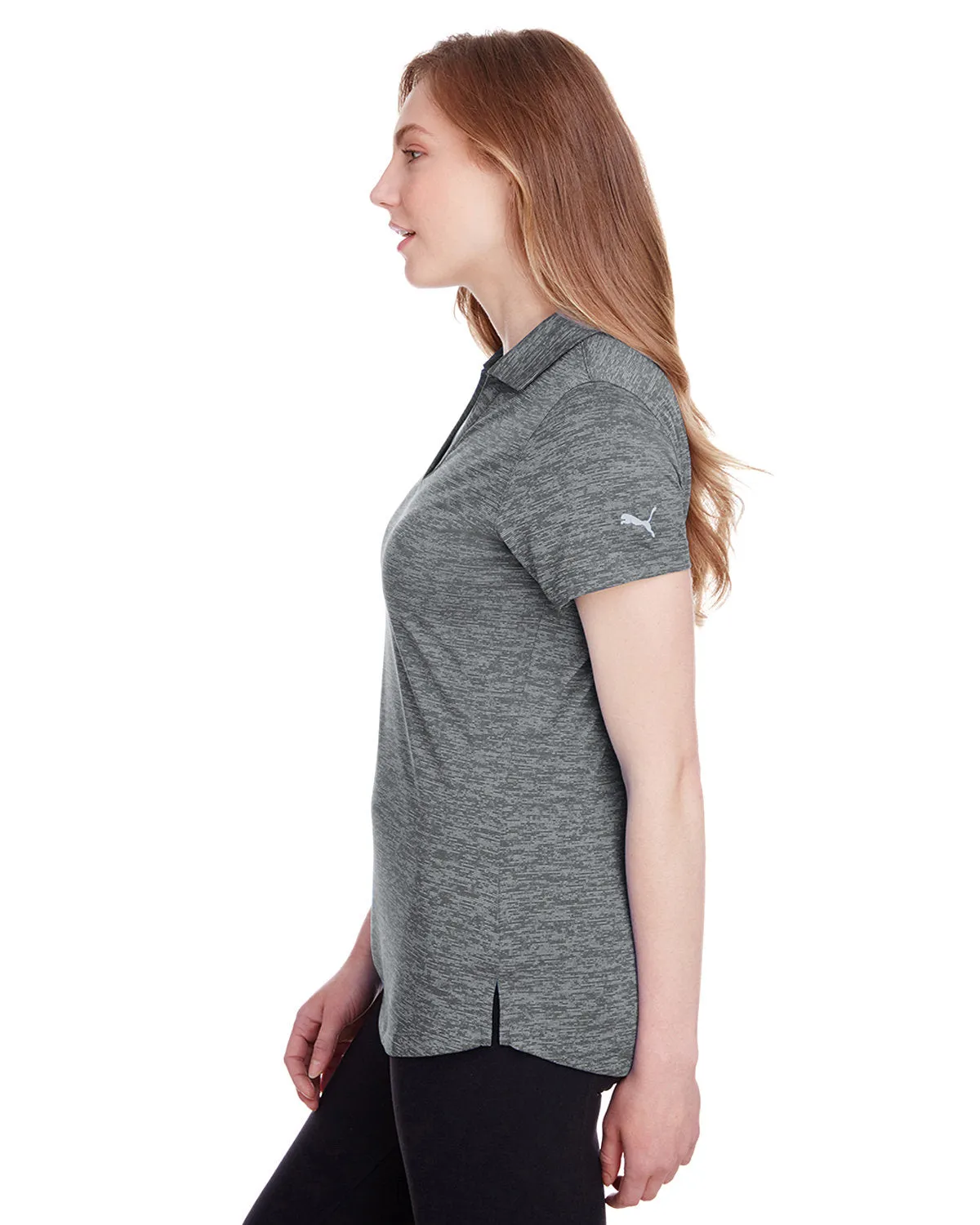 Puma Golf Ladies Icon Heather Polo, Quiet Shade