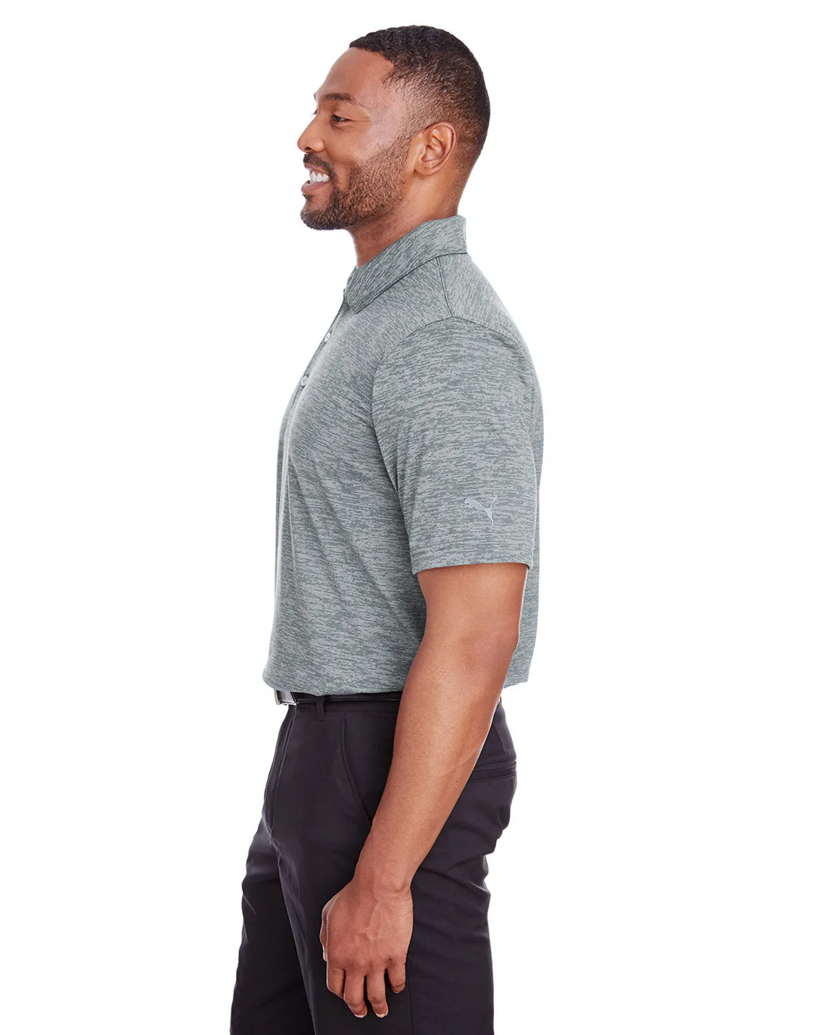 Puma Golf Men's Icon Heather Polo, Quiet Shade