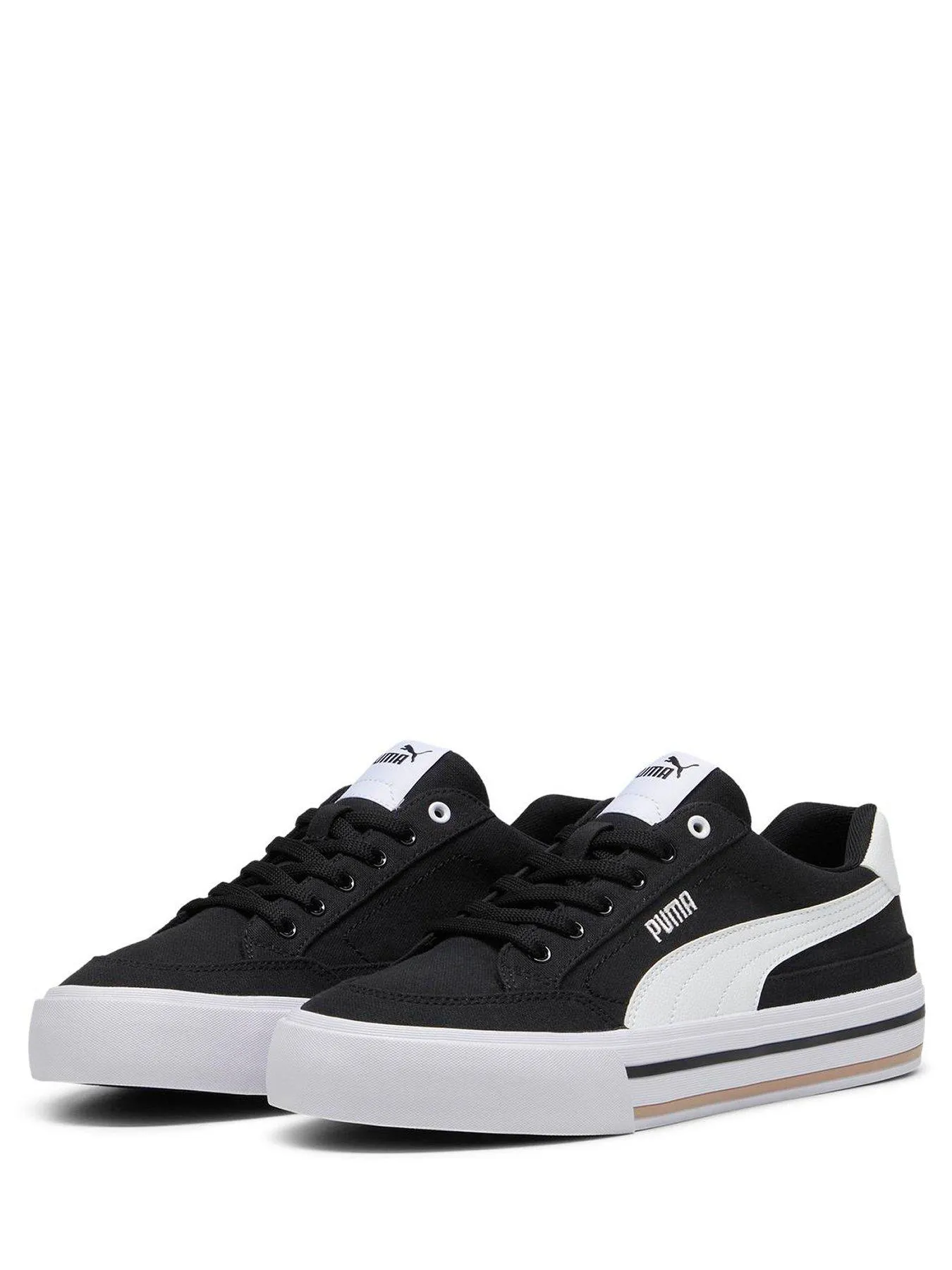 Puma Mens Court Classic Vulc Fs Trainers - Black/white