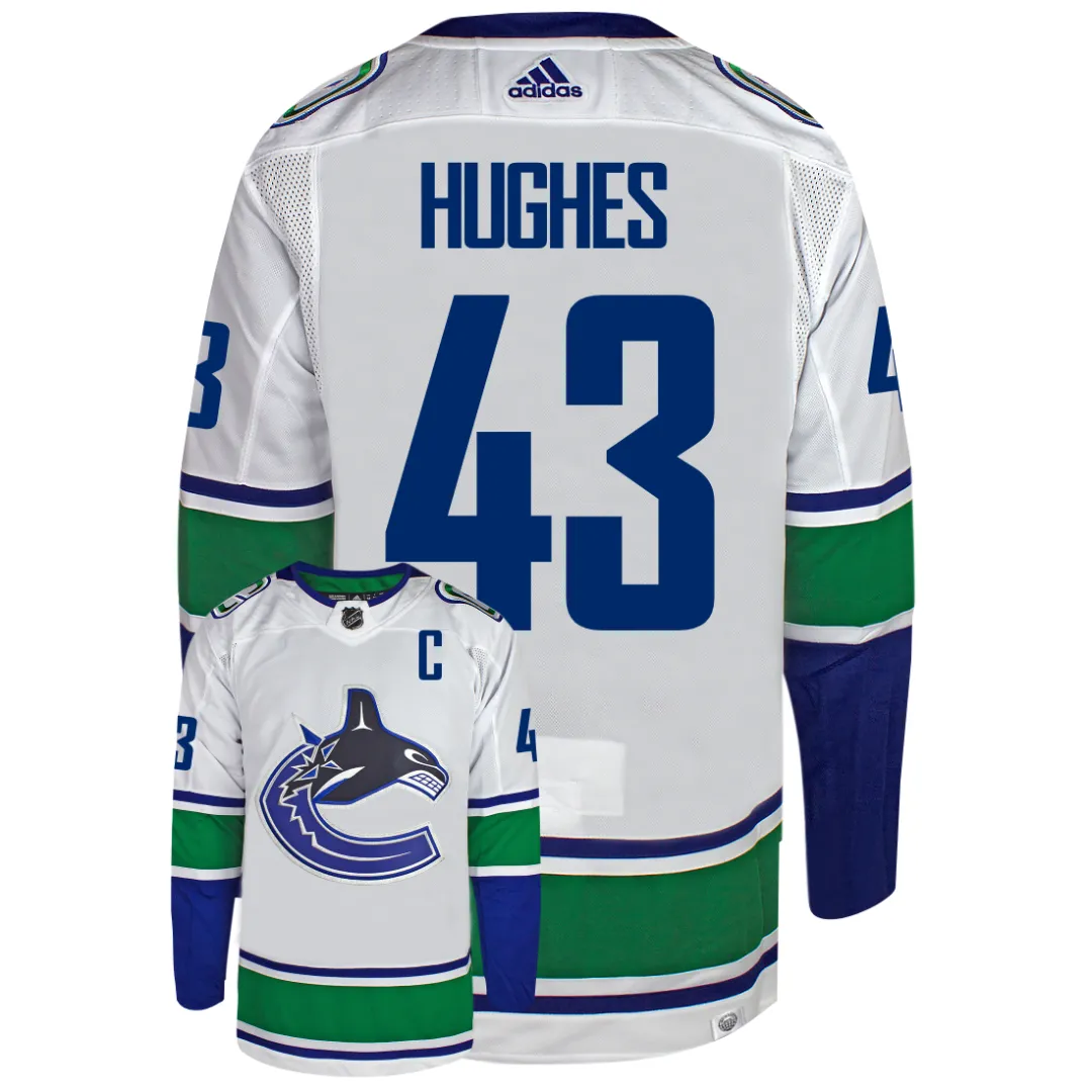 Quinn Hughes Vancouver Canucks Adidas Primegreen Authentic NHL Hockey Jersey     